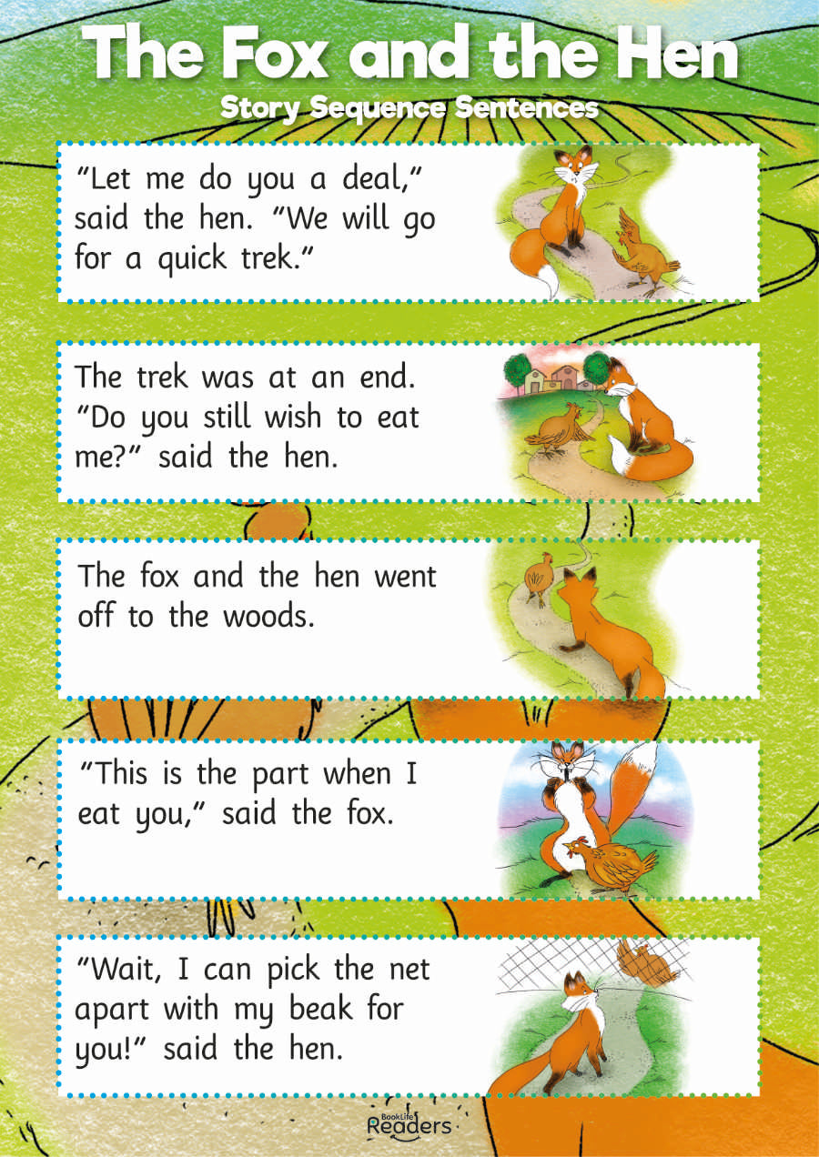 Level 4.5 (Bridge) - BookLife Readers, The Fox and The Hen - Free Resource
