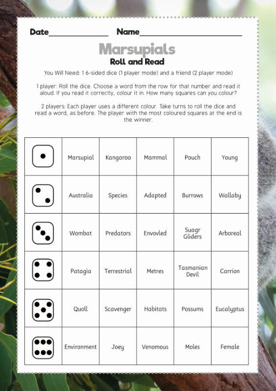 Level 10 (White) - BookLife Non-Fiction Readers, Marsupials - Free Resource