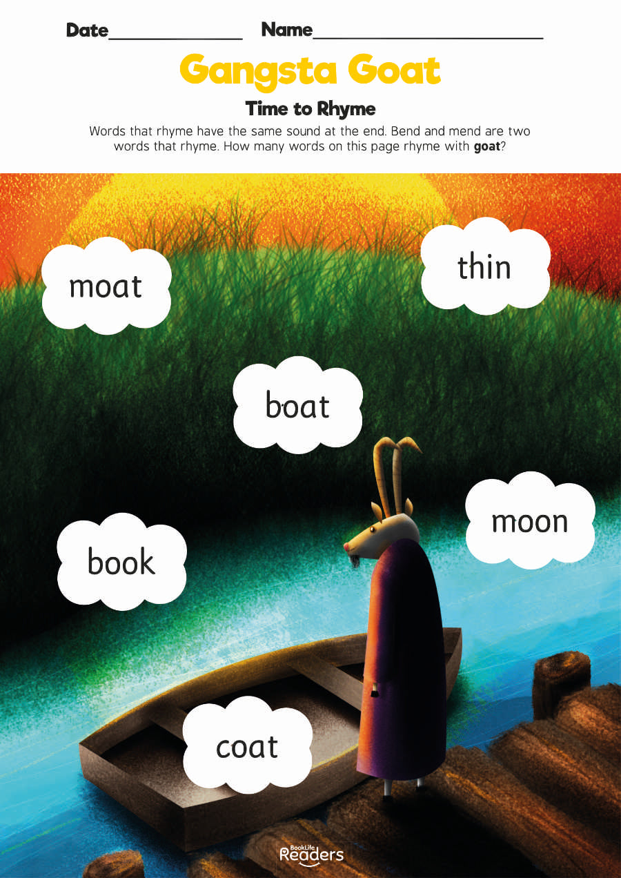 Level 3 (Yellow) - BookLife Readers, Gangsta Goat an The Big Moo - Free Resource