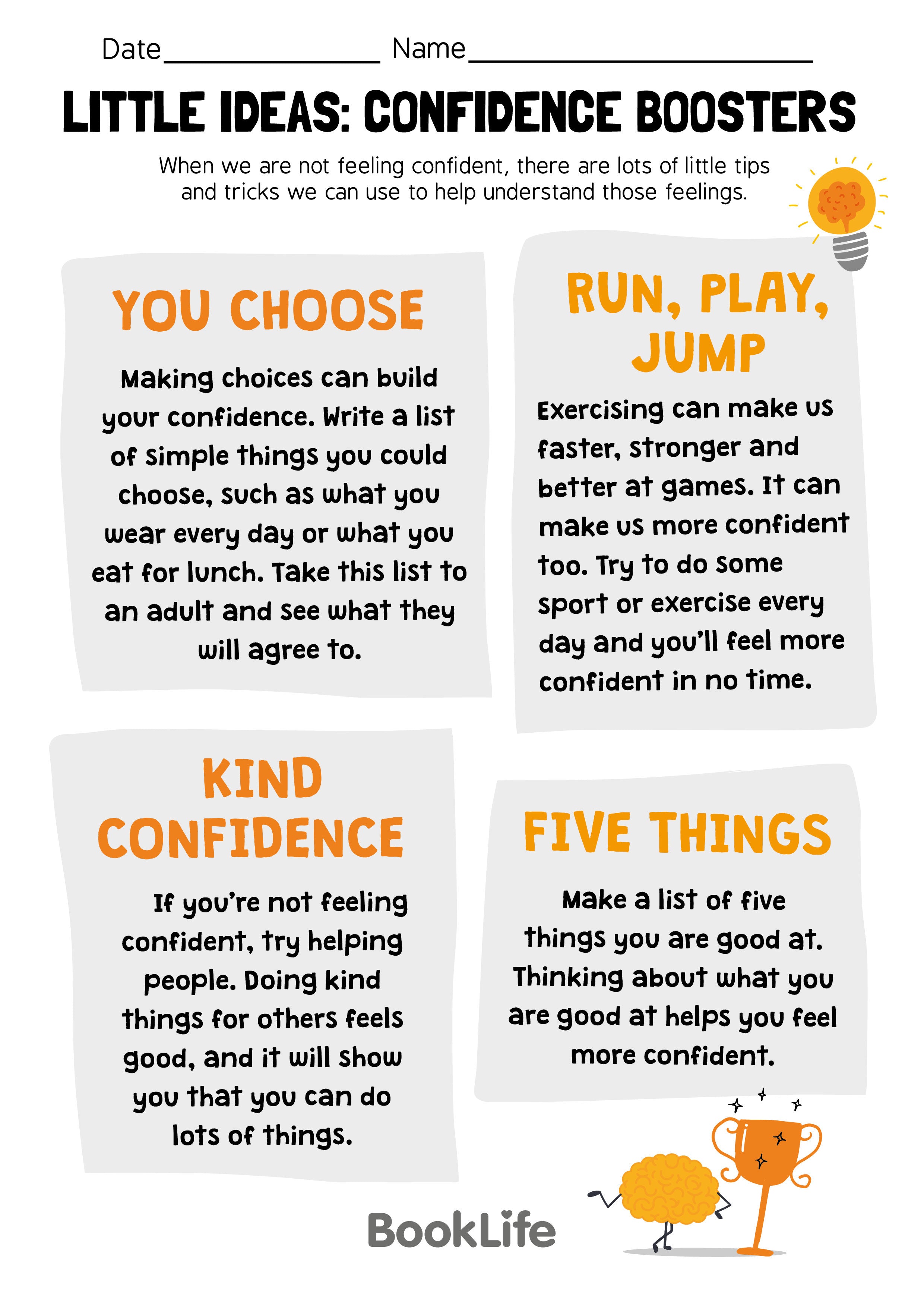 Little ideas: Confidence Boosters