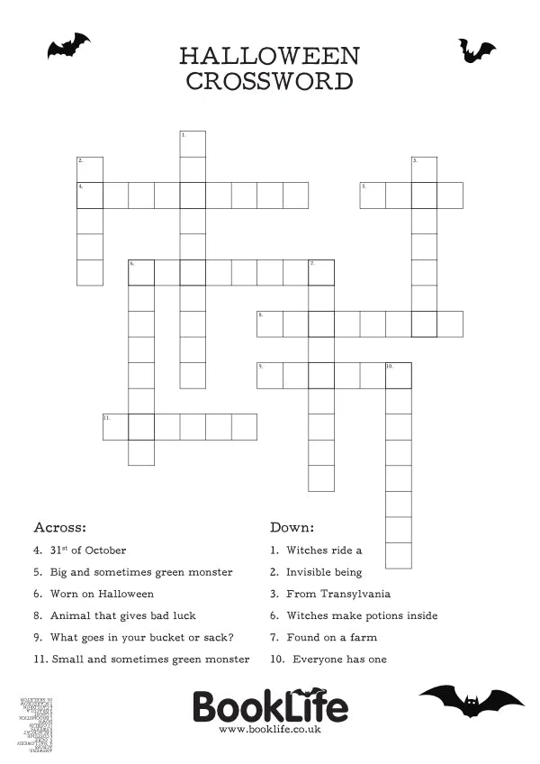 Free Halloween Crossword