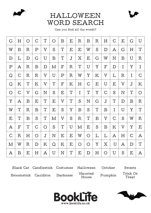 Free Halloween Word Search