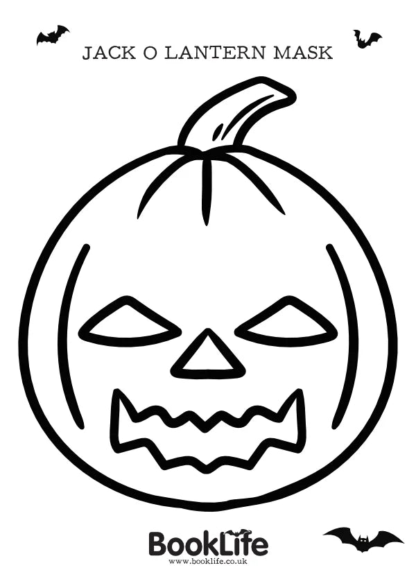 Free Jack O Lantern Colouring Mask
