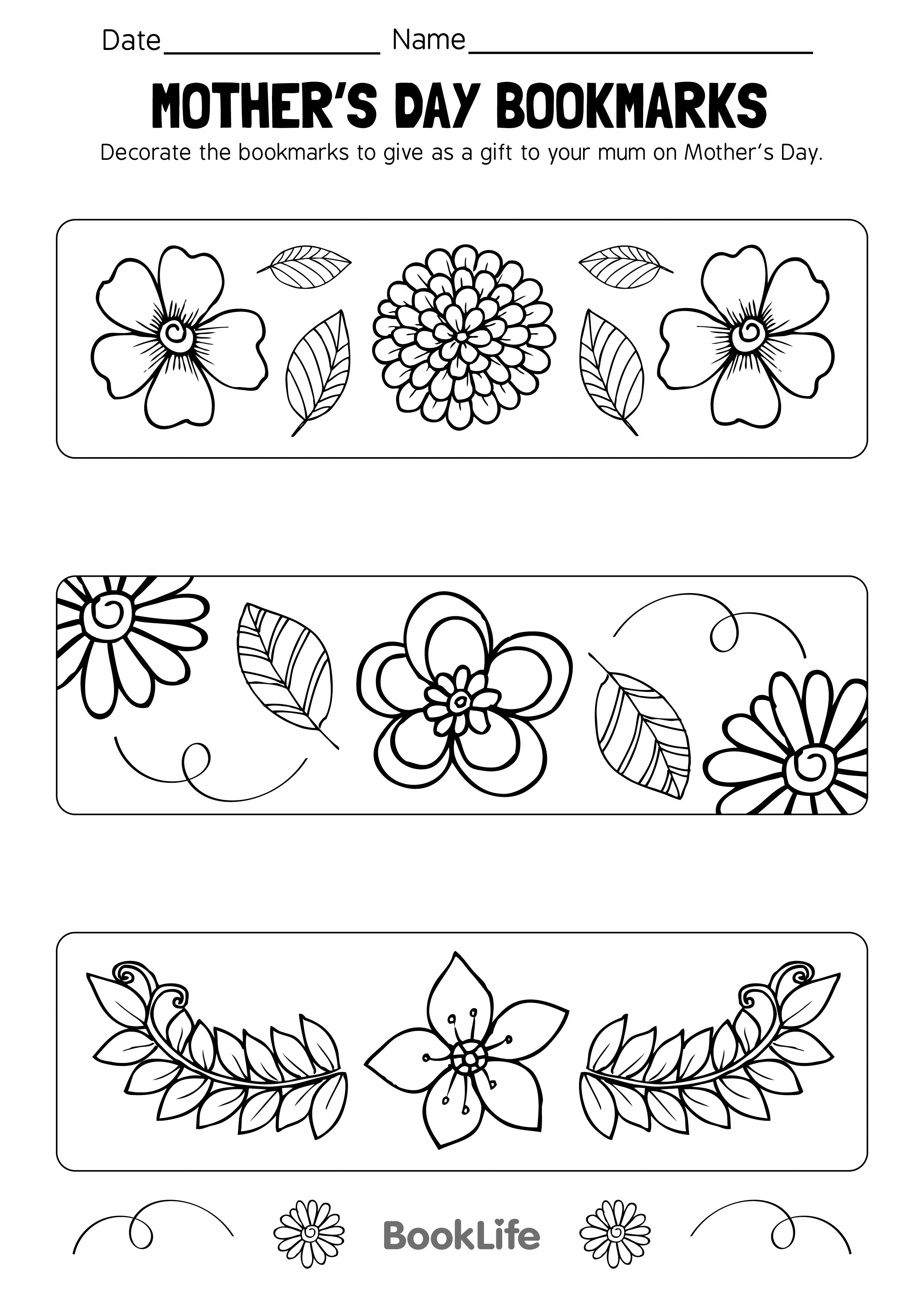 Mothers Day Bookmarks