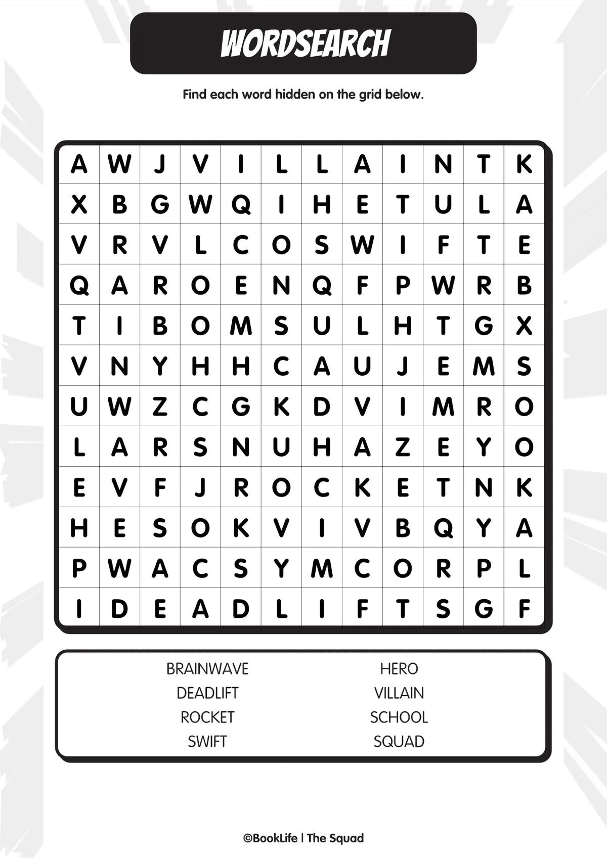 The Squad Activity Pack