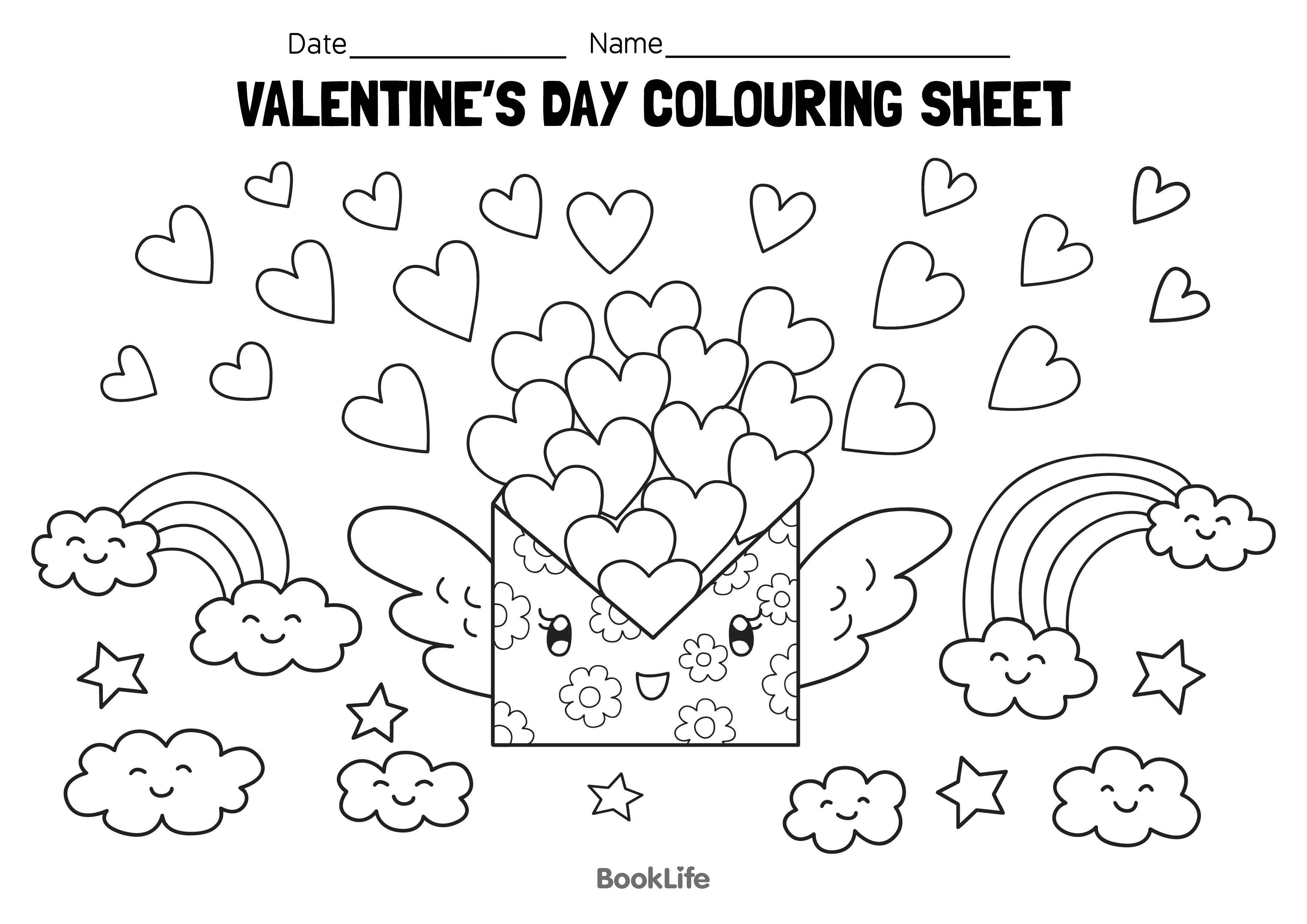 Valentines Day Colouring Sheet