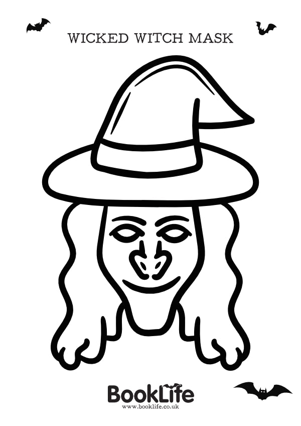 Free Wicked Witch Colouring Mask