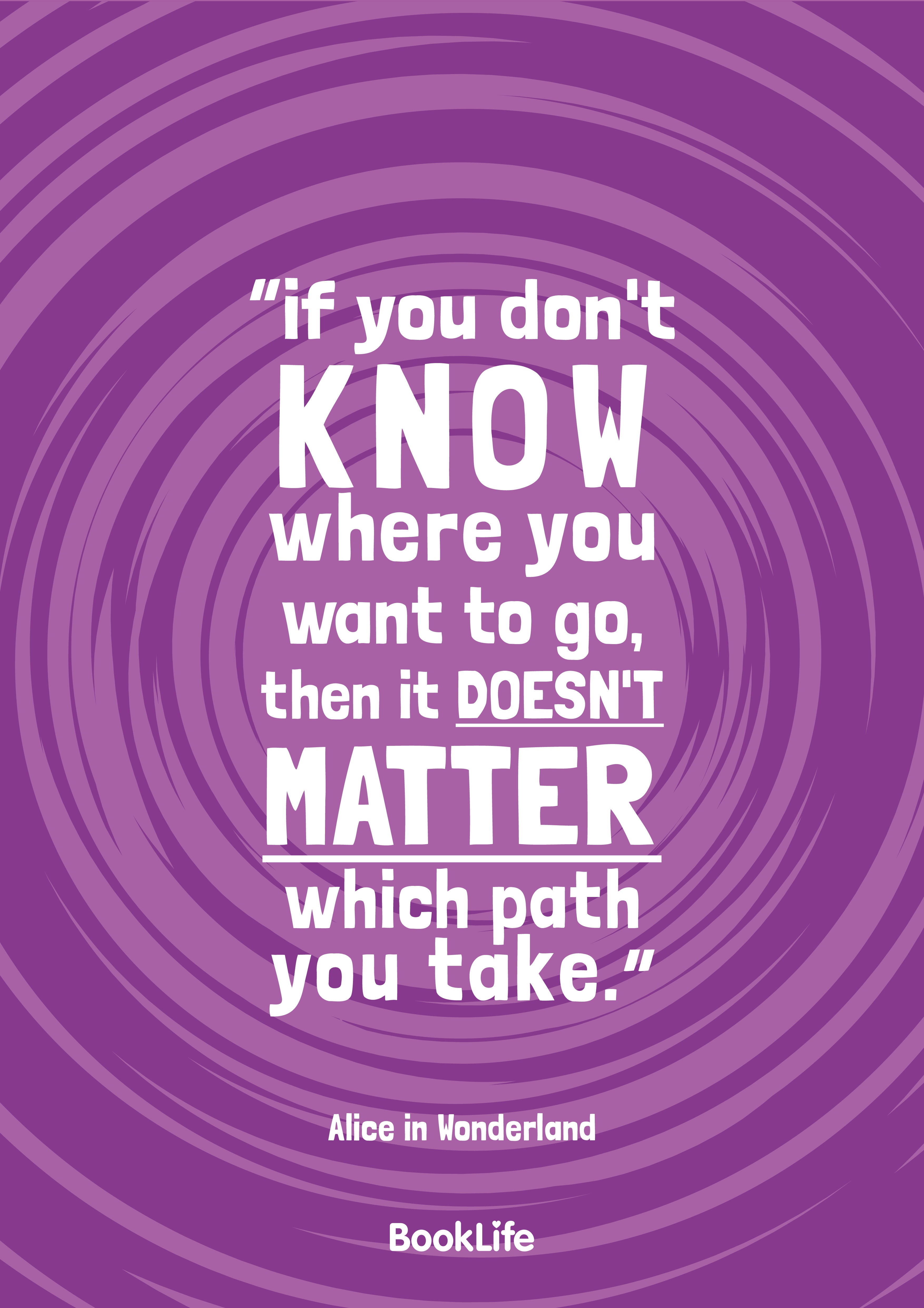 Free Alice in Wonderland Quote Poster by BookLife