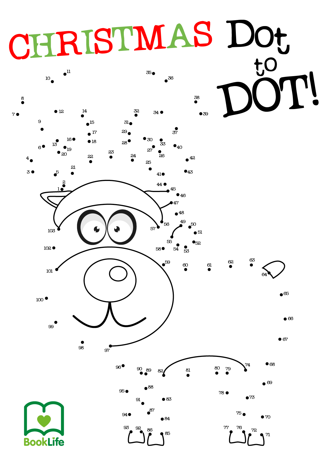 Dot2Dot free christmas dot-to-dot activity | booklife