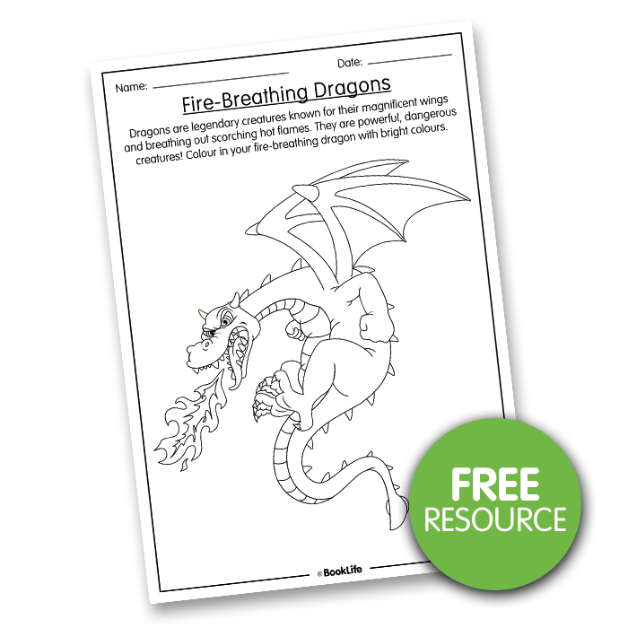 Colouring In Fire-Breathing Dragon by BookLife