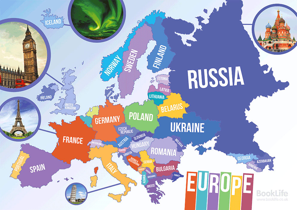 Map of Europe Poster by BookLife