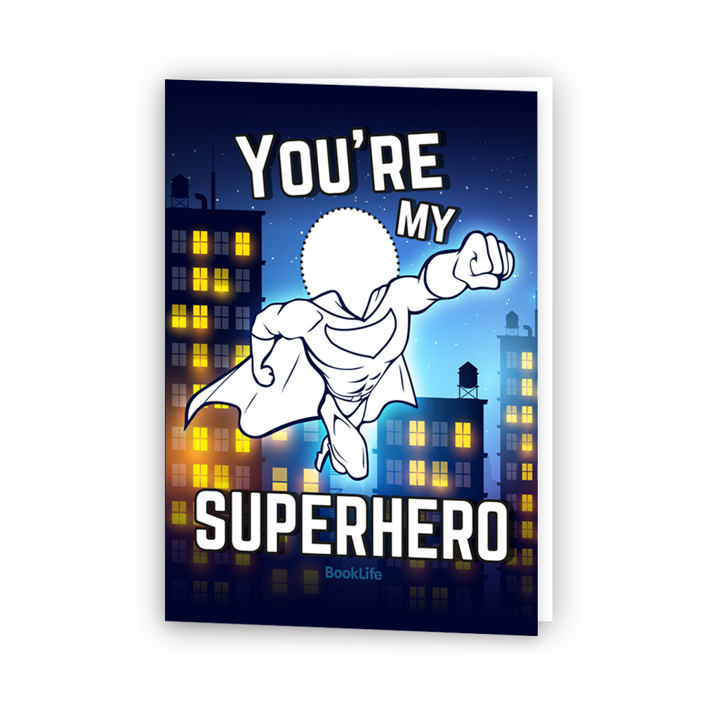 Fathers Day Superhero Colour in Card by BookLife