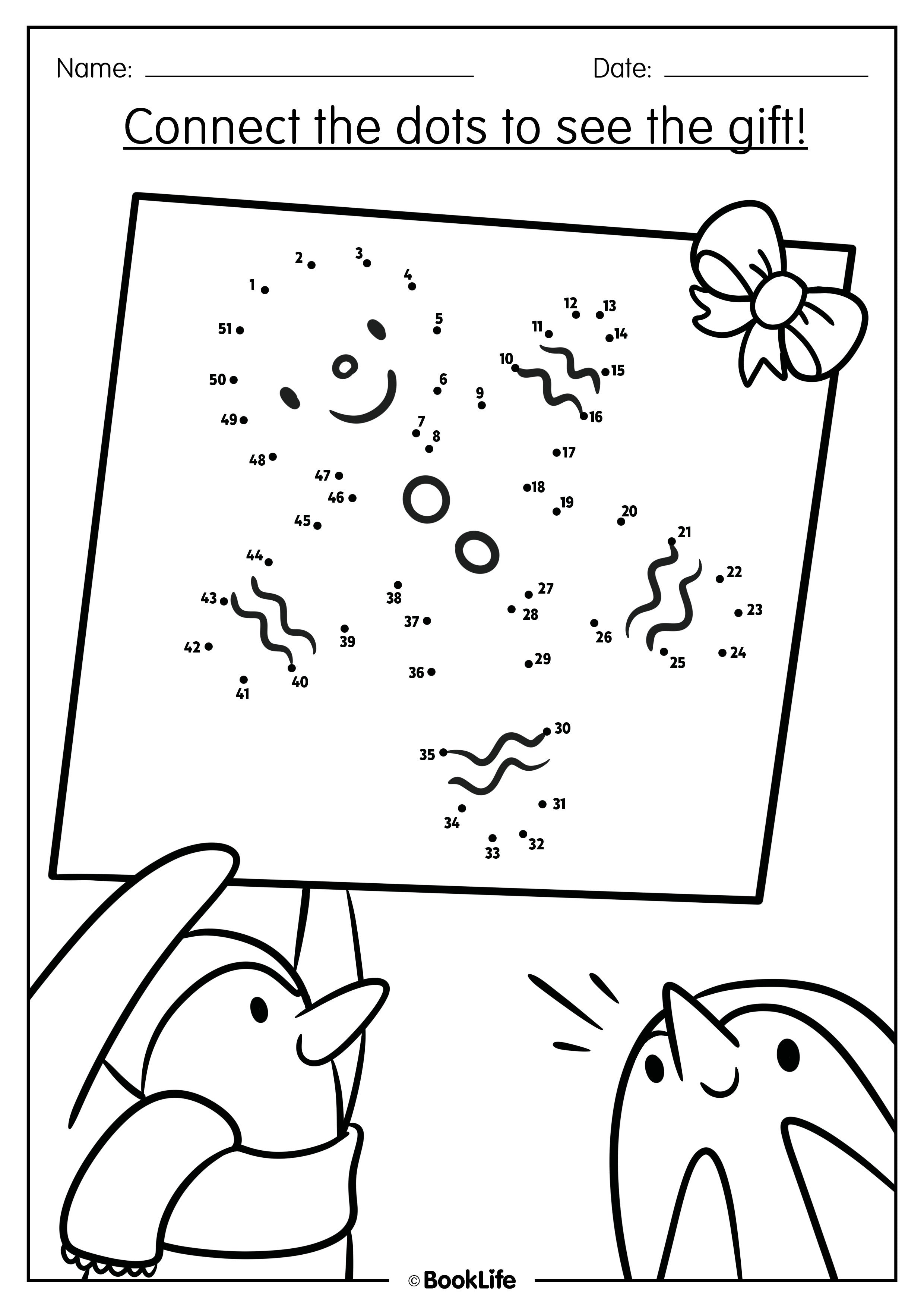 Christmas Dot to Dot See The Gift