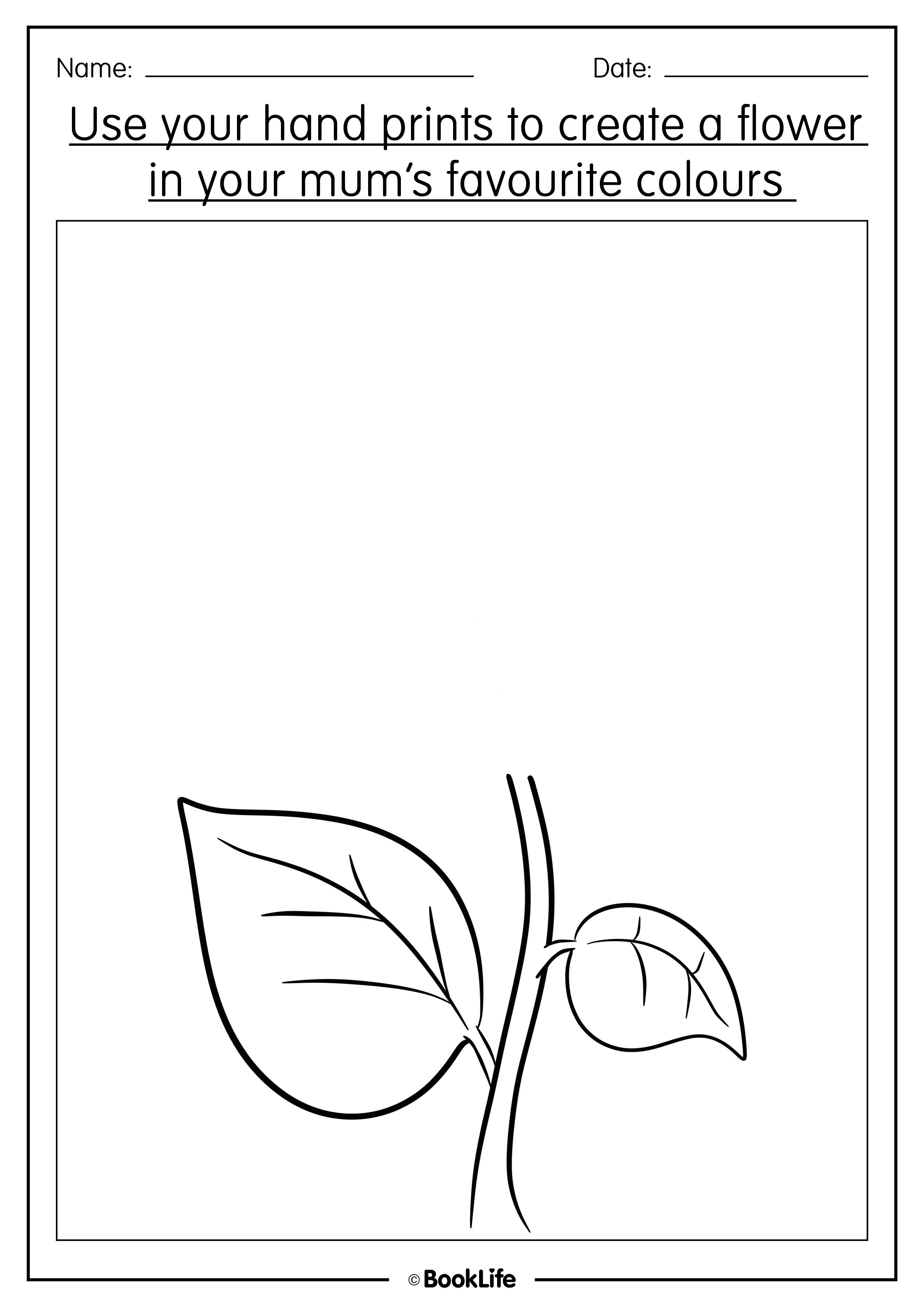 Mothers Day - Hand Print Flower