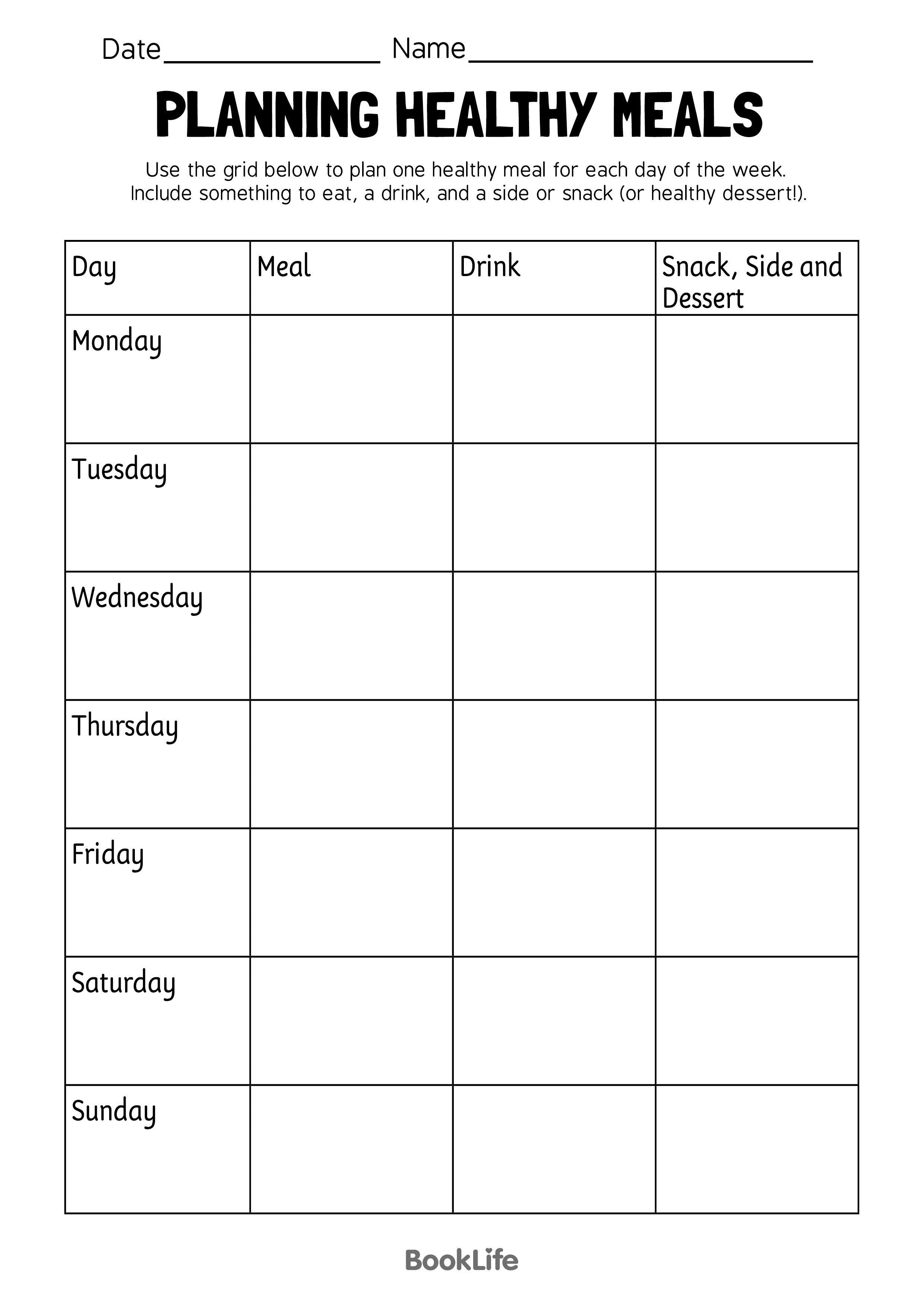 Healthy Eating - Planning Healthy Meals