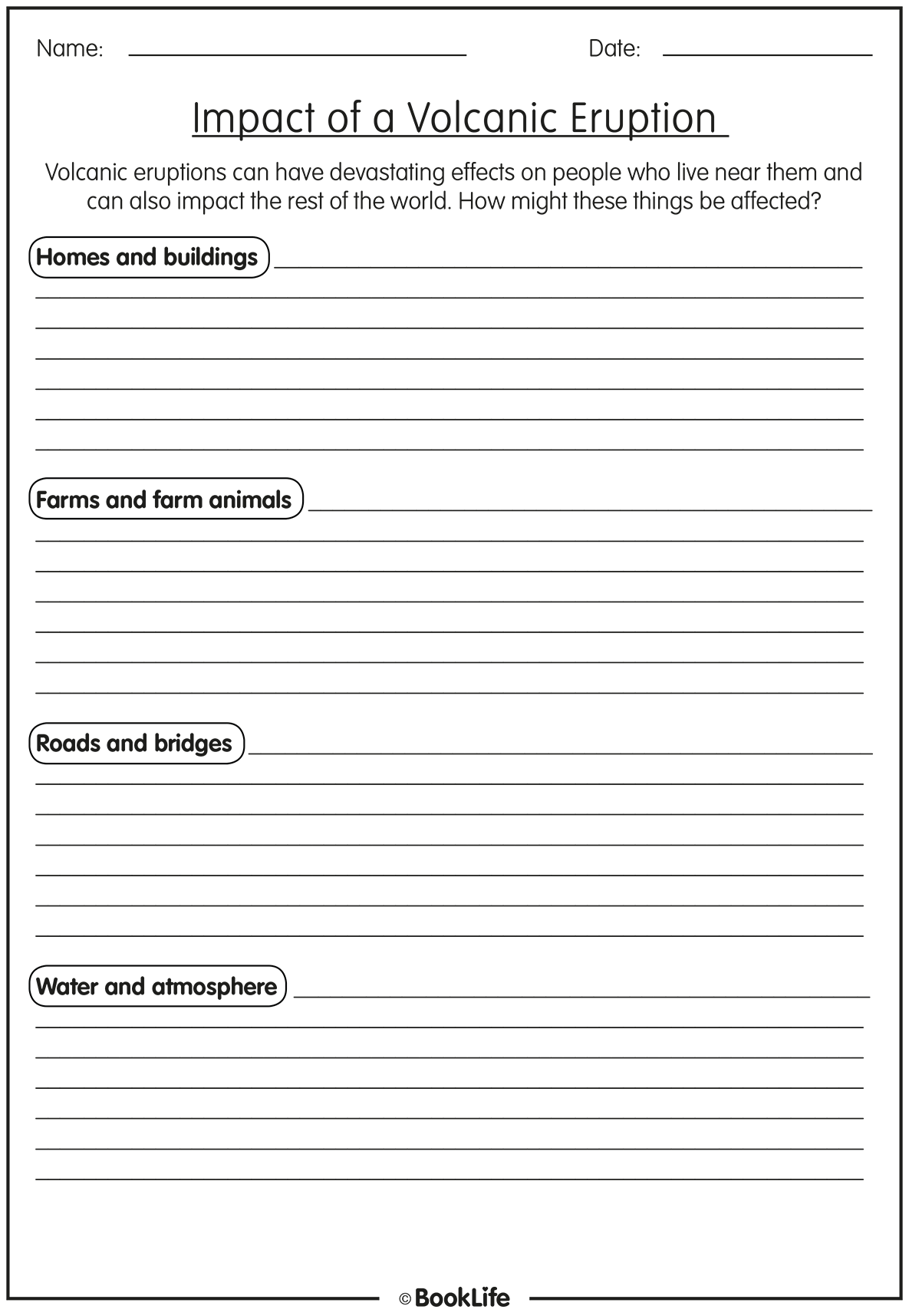 The Impacts of a Volcanic Eruption by BookLife