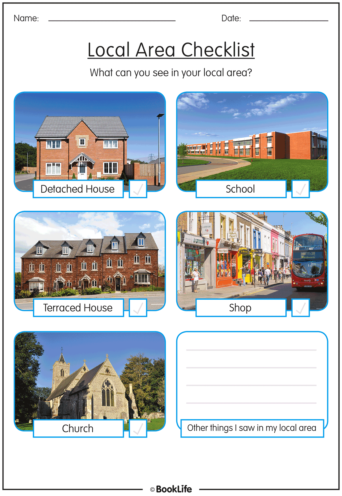 My Local Area Checklist by BookLife