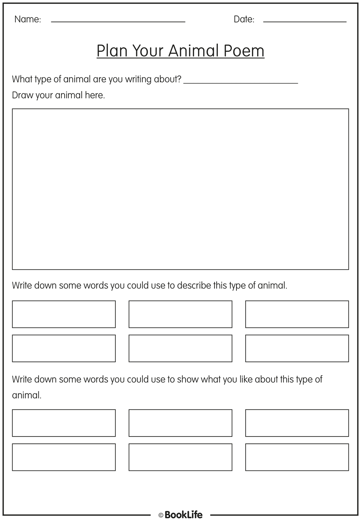 Plan Your Animal Poem by BookLife