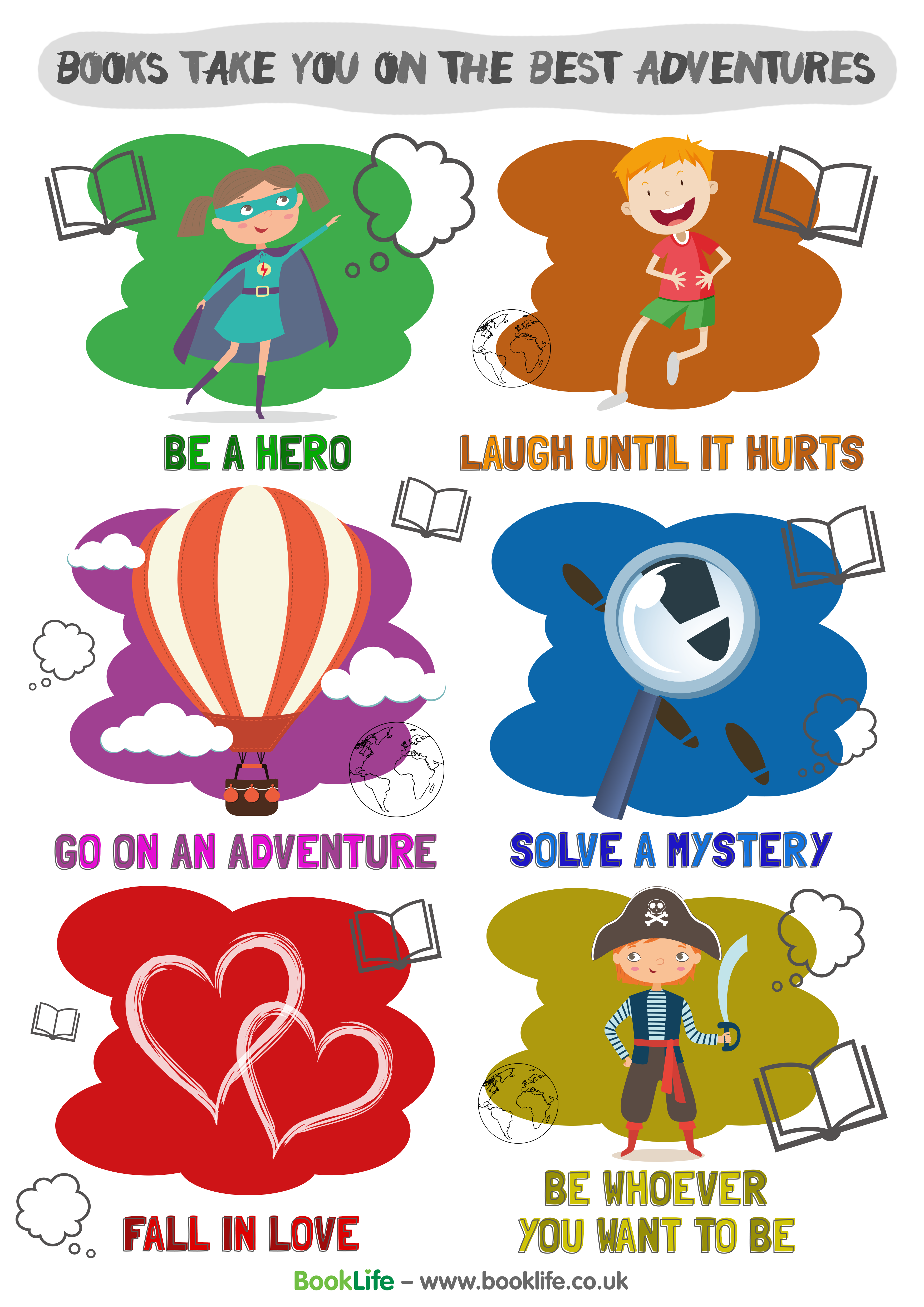 Books take you on the best adventures poster by BookLife