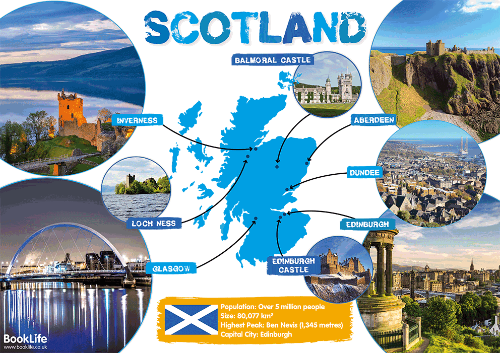 Map of Scotland Poster by BookLife