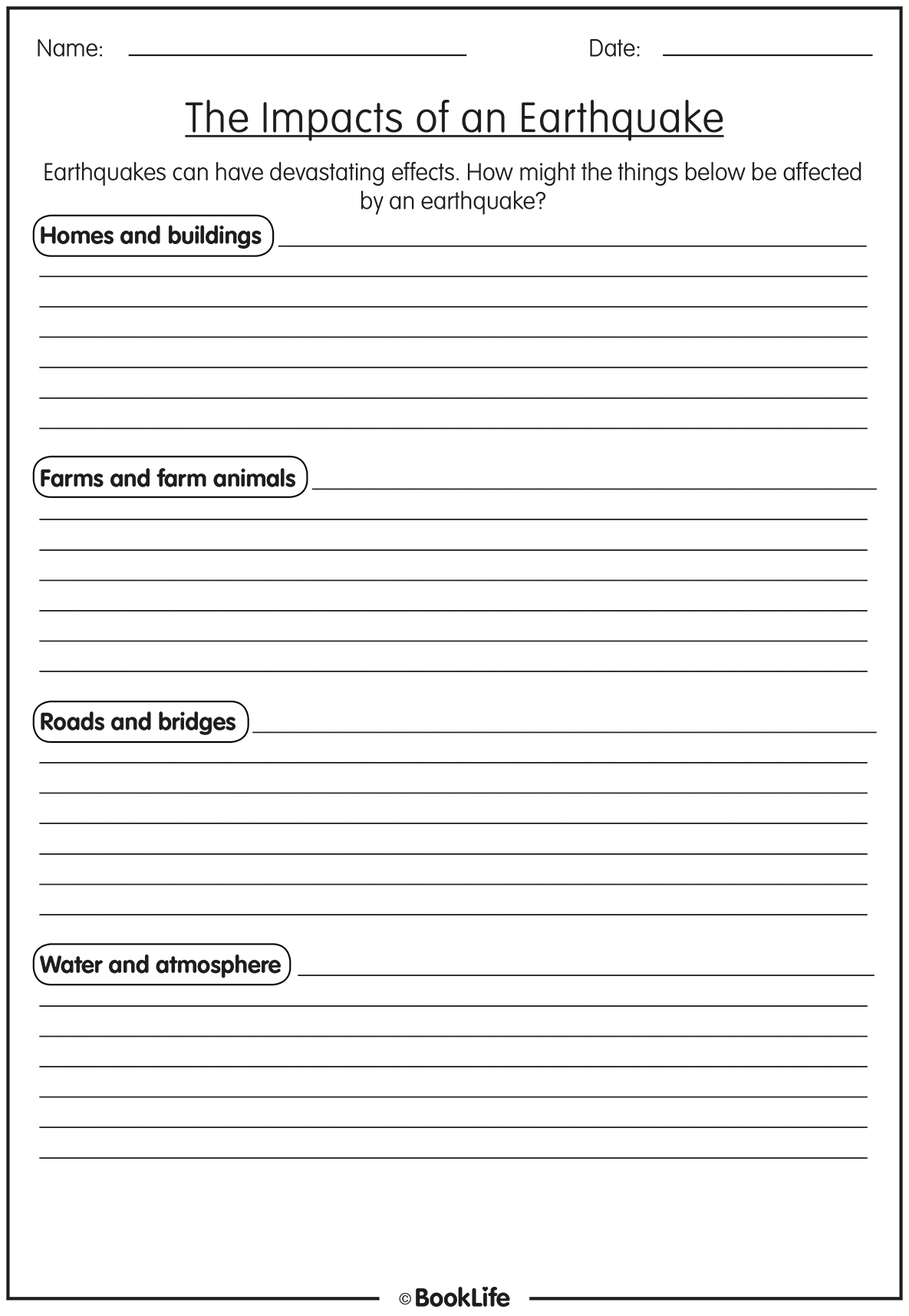 Impacts of an Earthquake by BookLife
