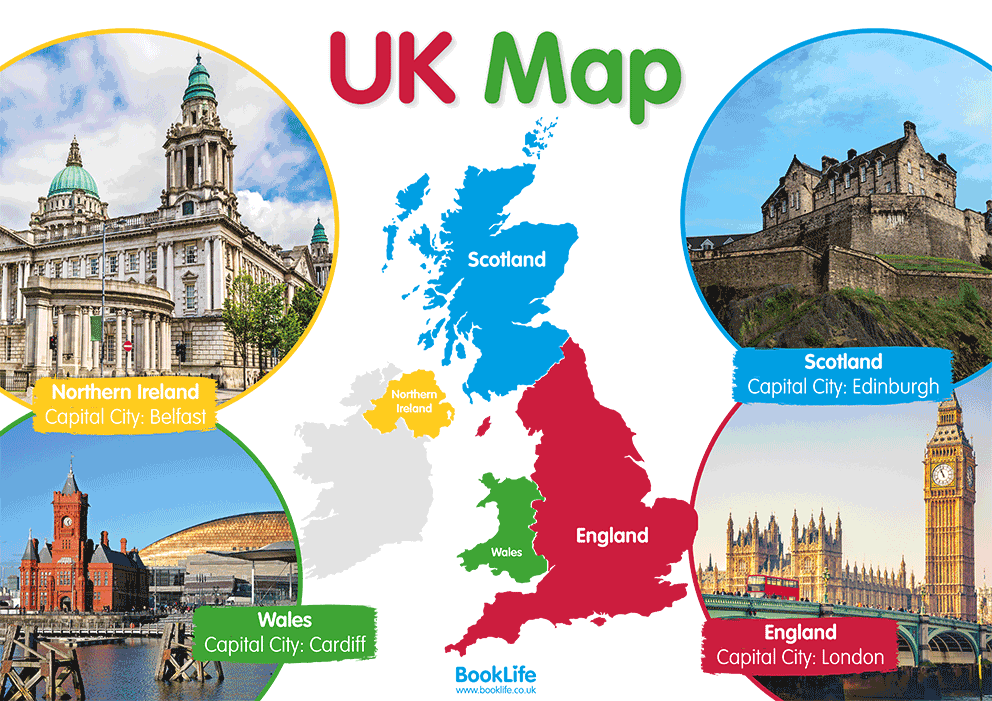Map of the UK Poster by BookLife