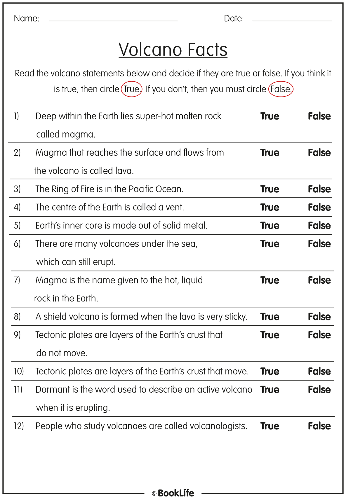 Volcano Facts by BookLife