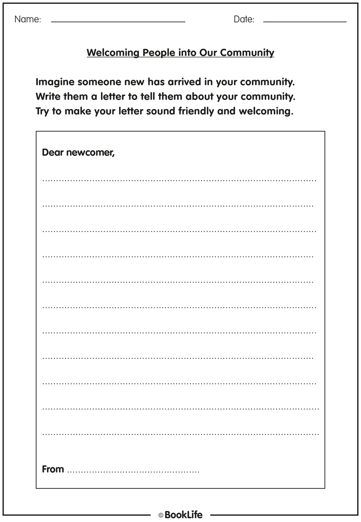 Welcome People into Our Community by BookLife