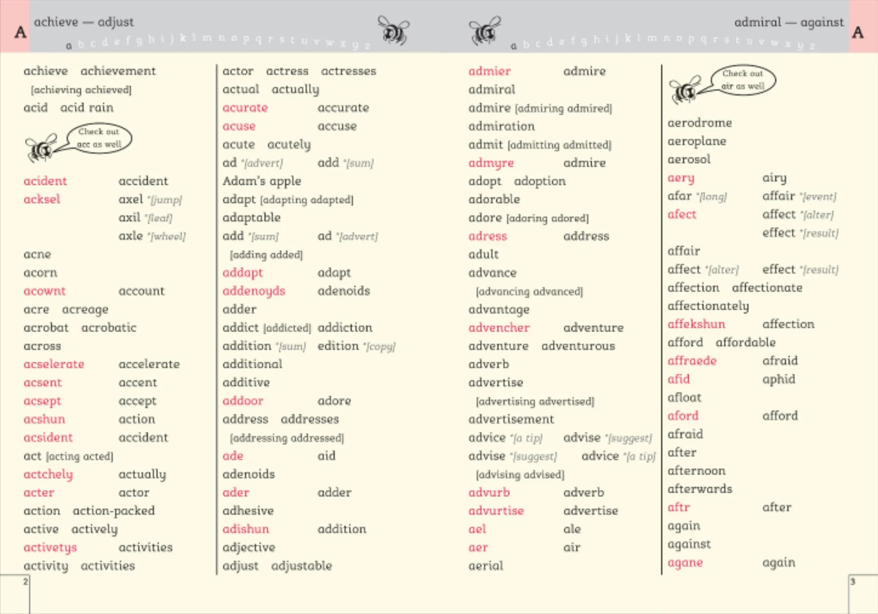 School Spelling Dictionary (Dyslexia Friendly)