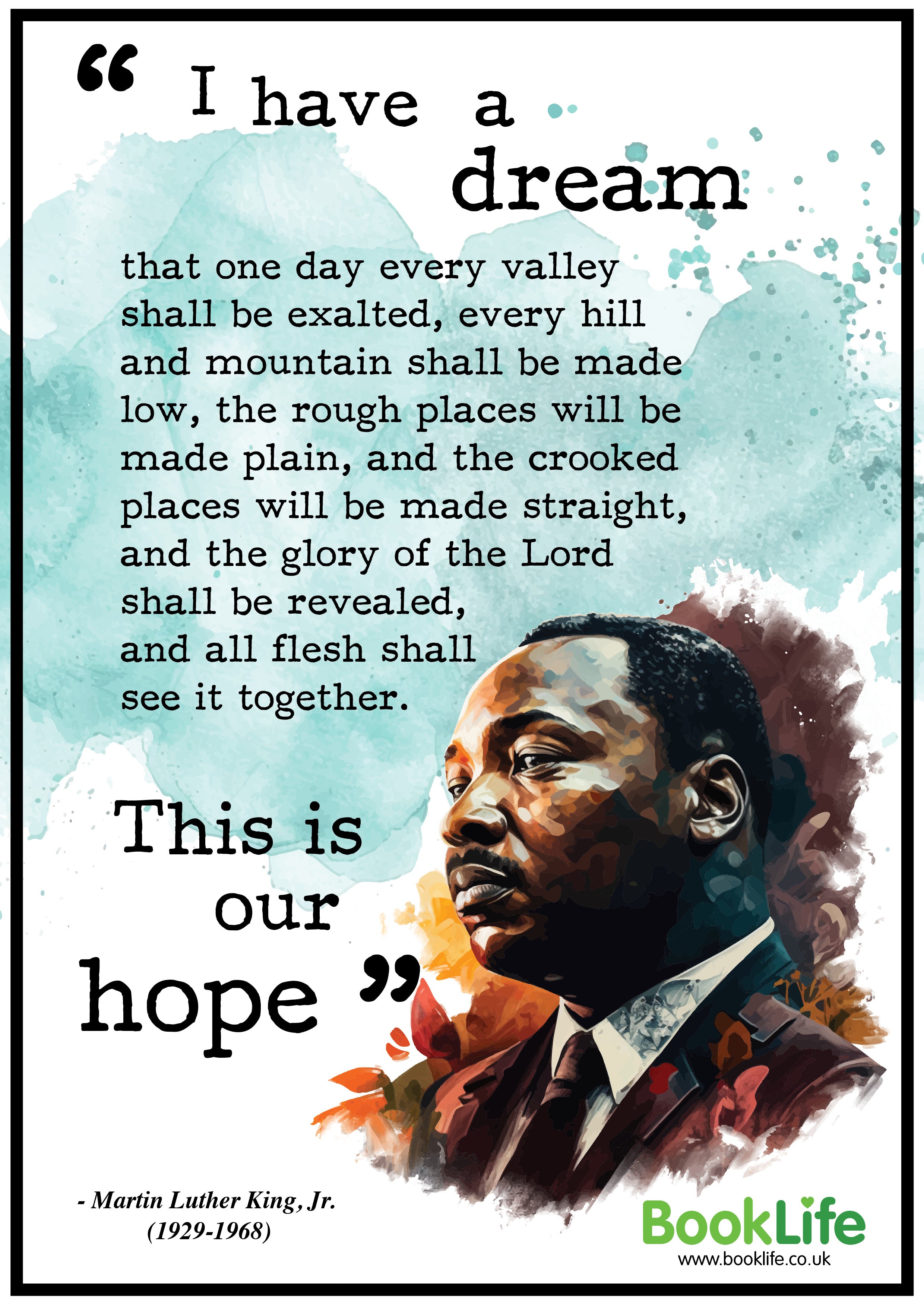 Martin Luther King Jr "I Have a Dream" Poster