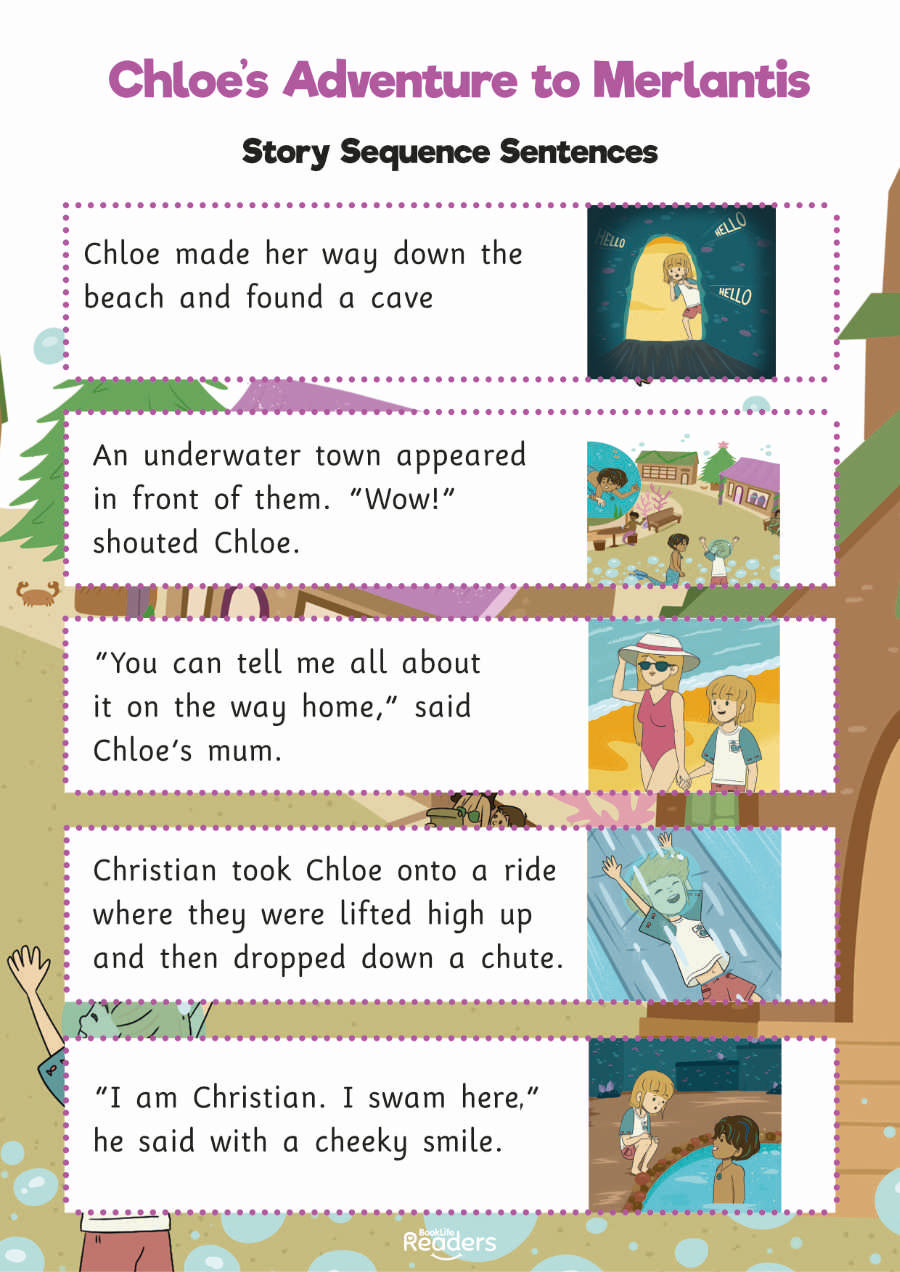 Level 8 (Purple) - BookLife Readers, Chloes Adventure to Merlantis - Free Resource