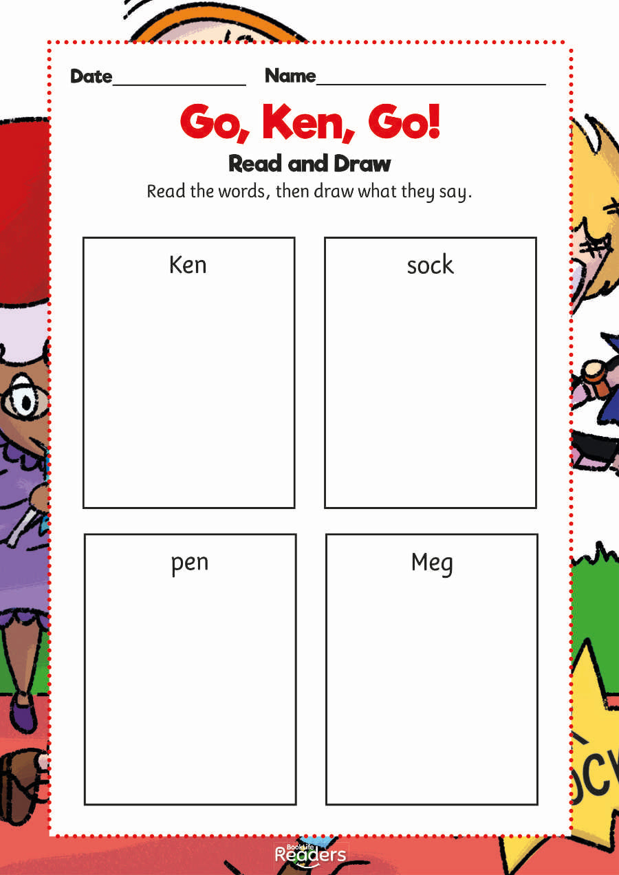 Level 2 (Red) - BookLife Readers, Pop it in the Sack and Go, Ken, Go! - Free Resource