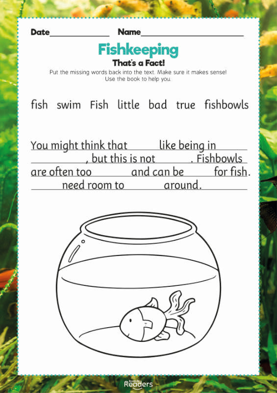 Level 7 (Turquoise) - BookLife Non-Fiction Readers, Fishkeeping - Free Resource