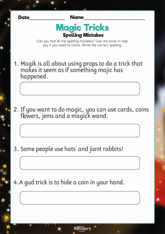 Level 7 (Turquoise) - BookLife Non-Fiction Readers, Magic Tricks - Free Resource