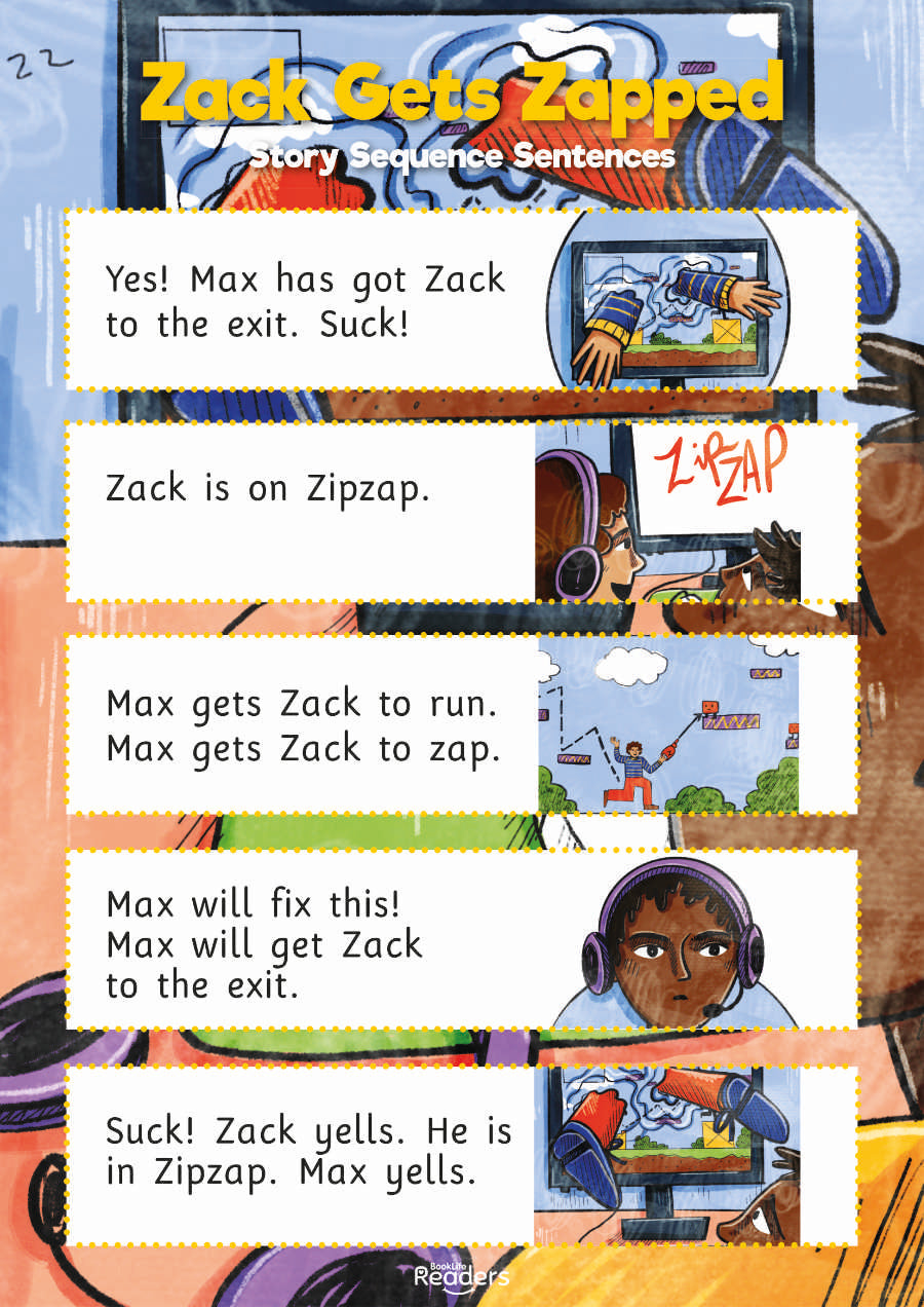 Level 3 (Yellow) - BookLife Readers, No Nap for Zack and Zack Gets Zapped - Free Resource