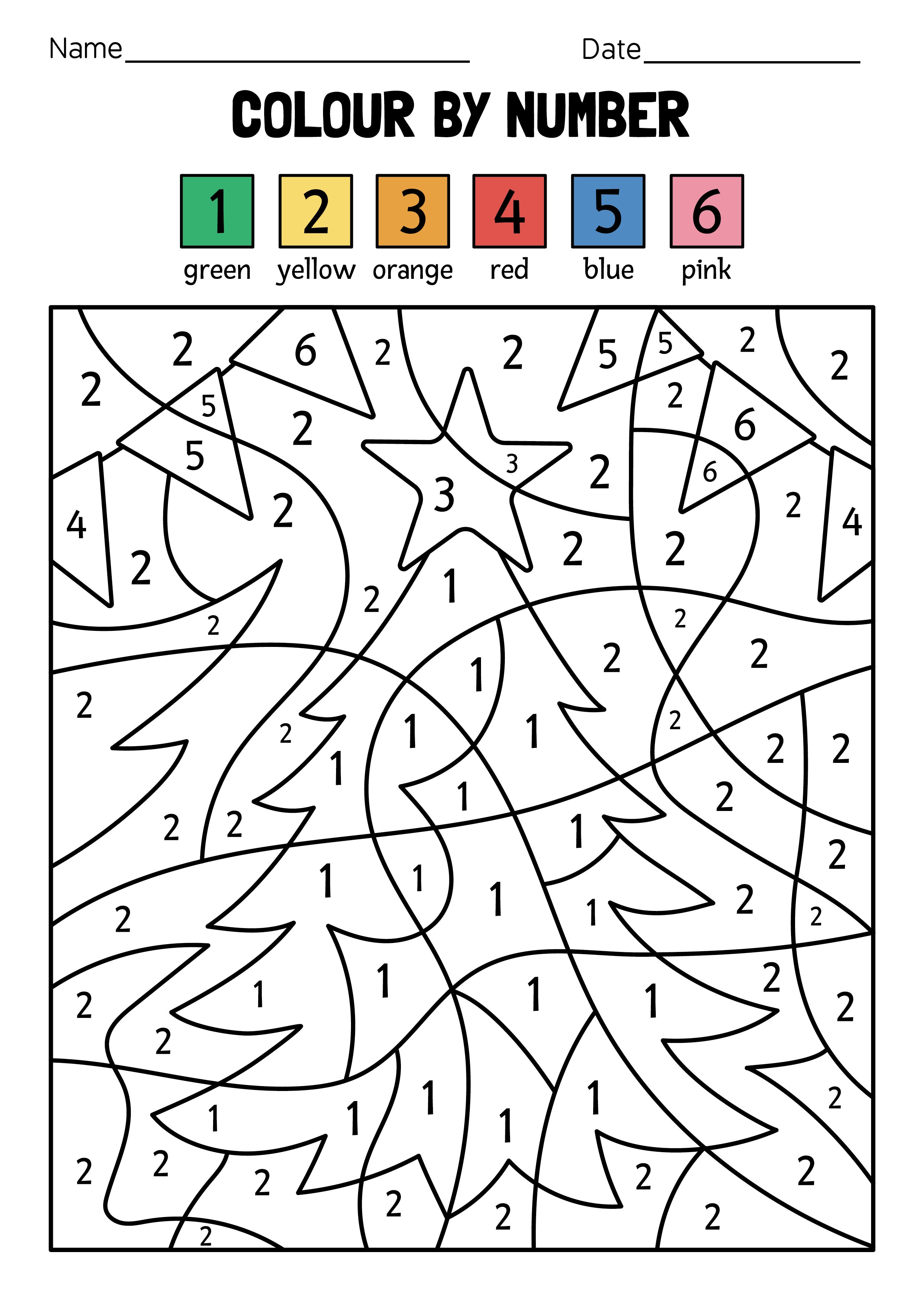 Christmas Colour By Number BookLife Christmas colour by number booklife