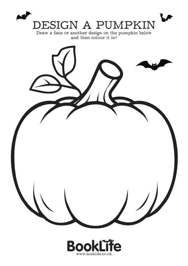 Free Halloween Design a Pumpkin Colouring Activity