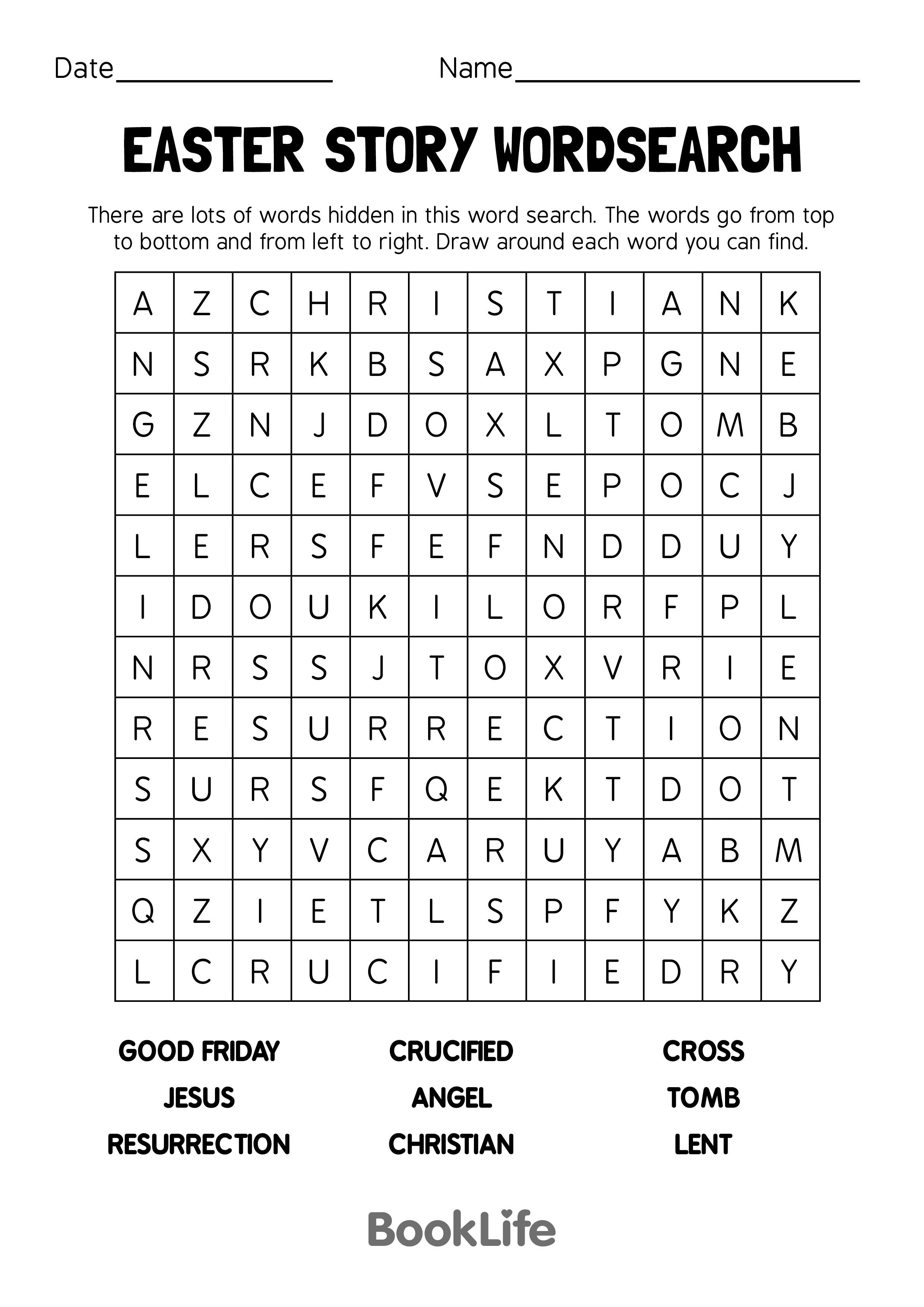 Free Easter Wordsearch