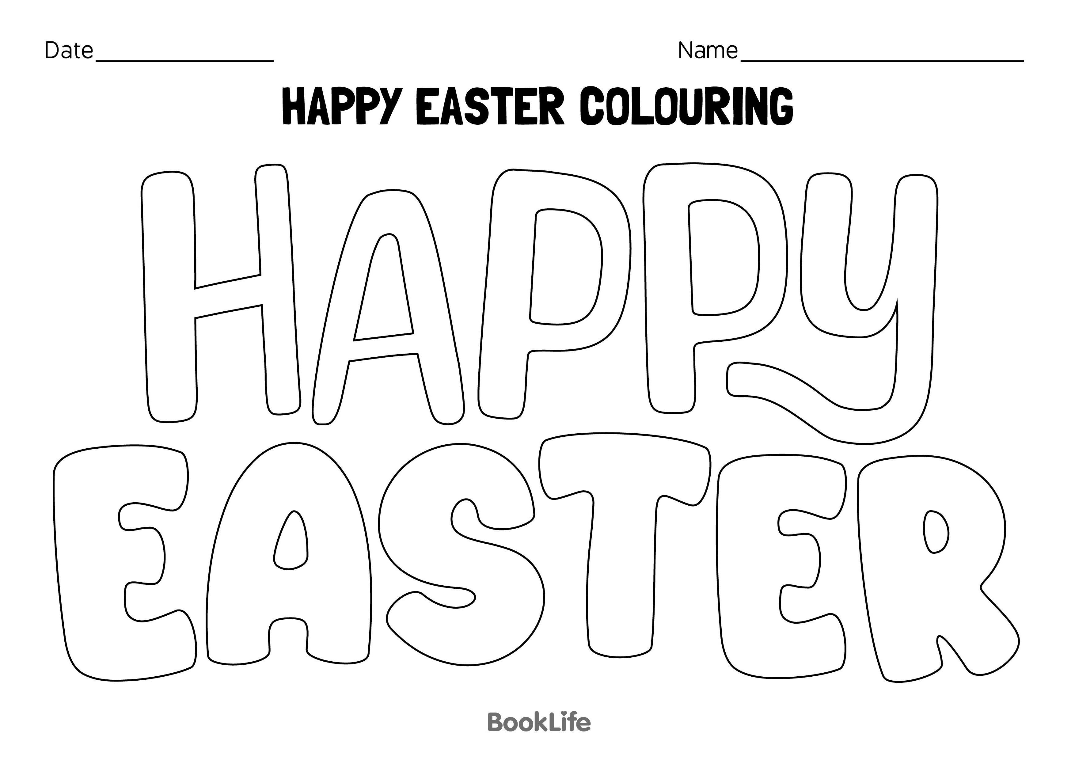 Free Happy Easter Colouring Activity