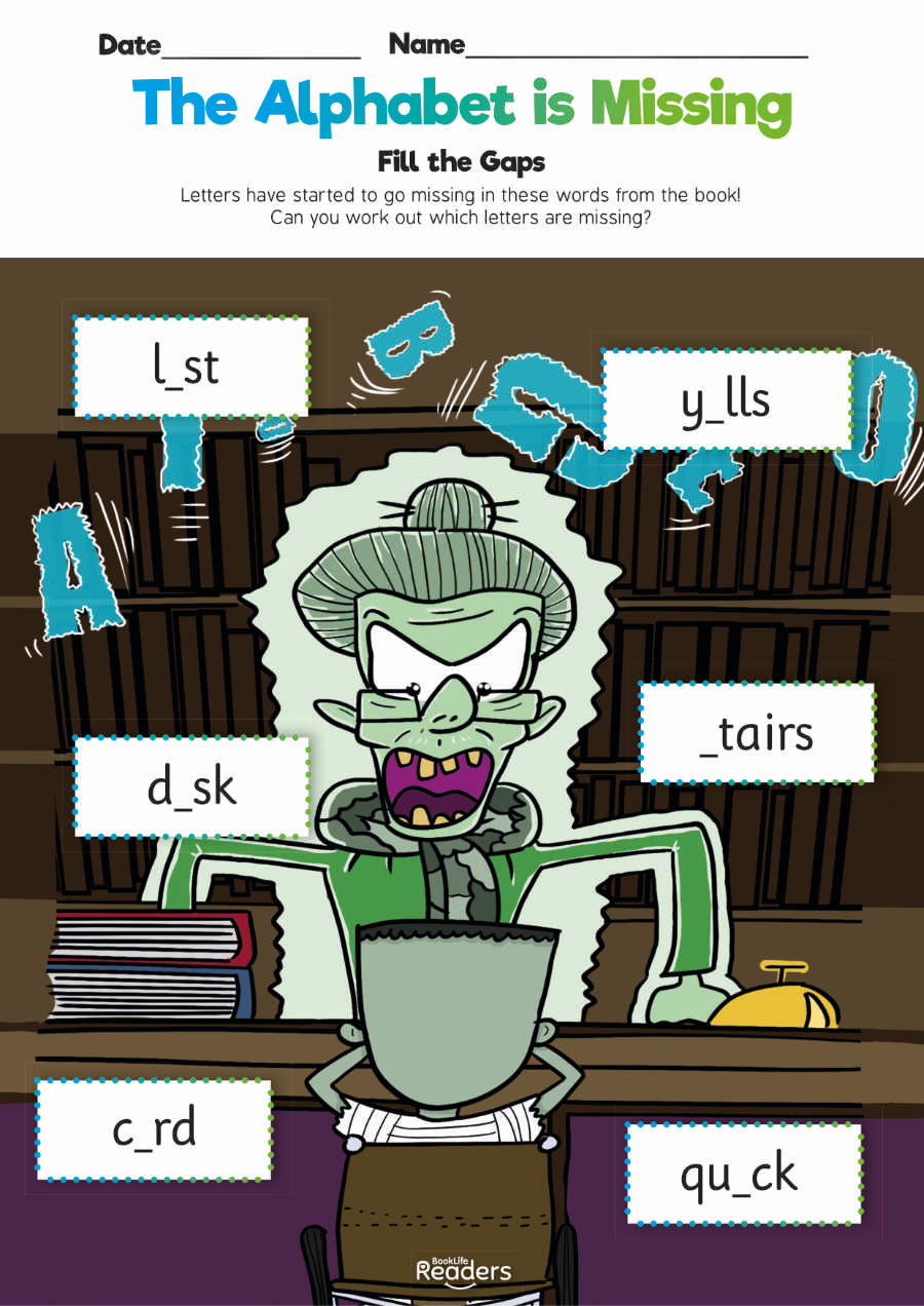 Level 4.5 (Bridge) - BookLife Readers, The Alphabet is Missing - Free Resource