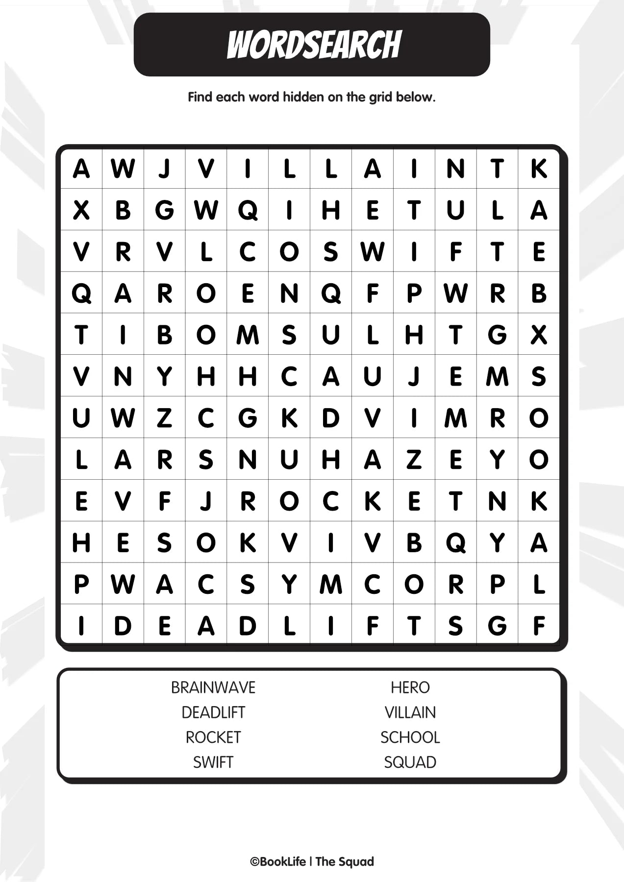 The Squad Activity Pack