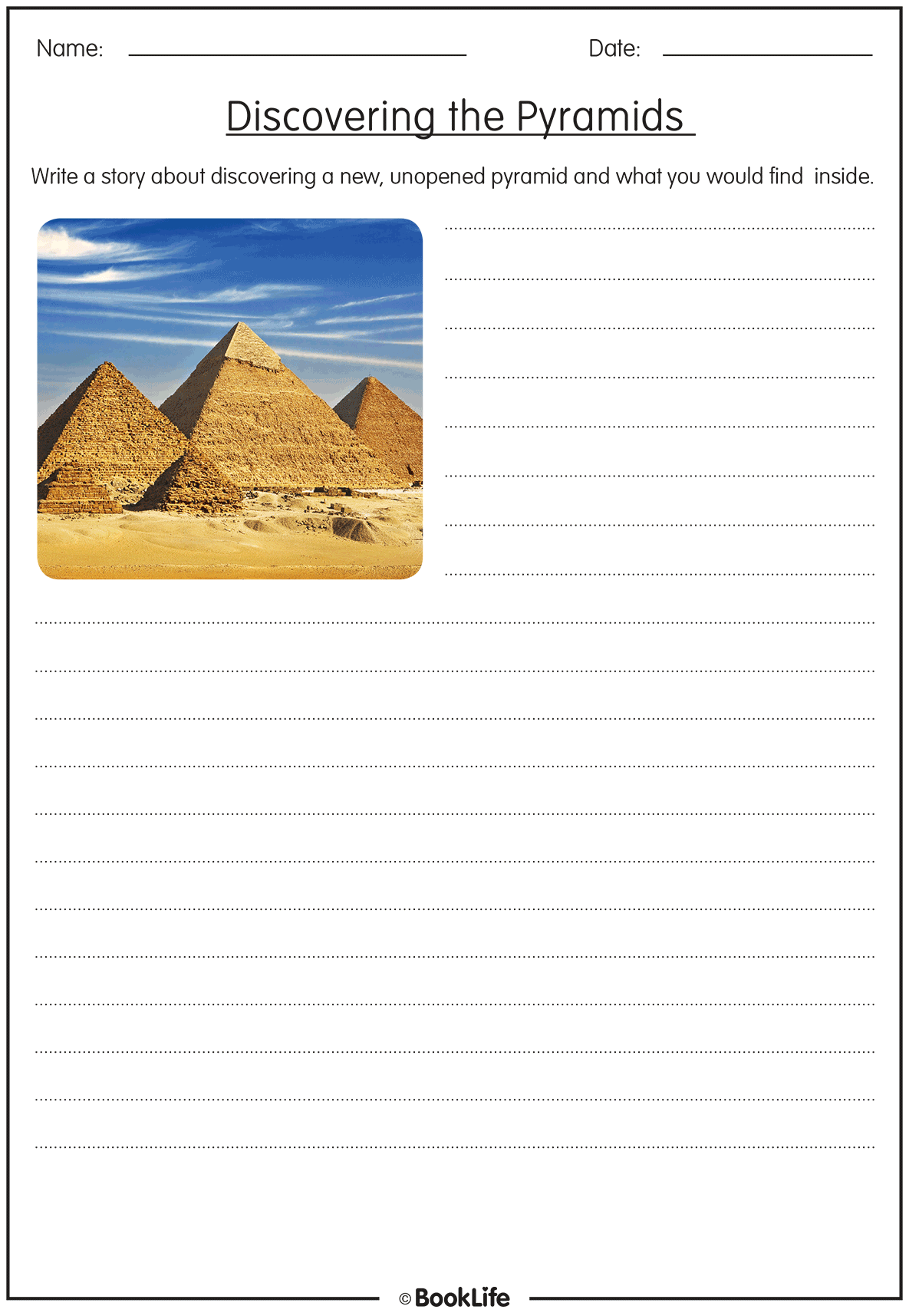 Egyptian Pyramid Worksheets
