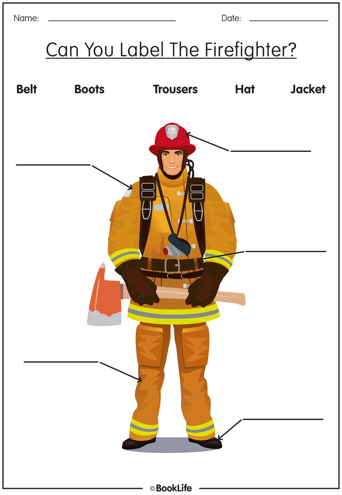 Can You Label The Firefighter? by BookLife