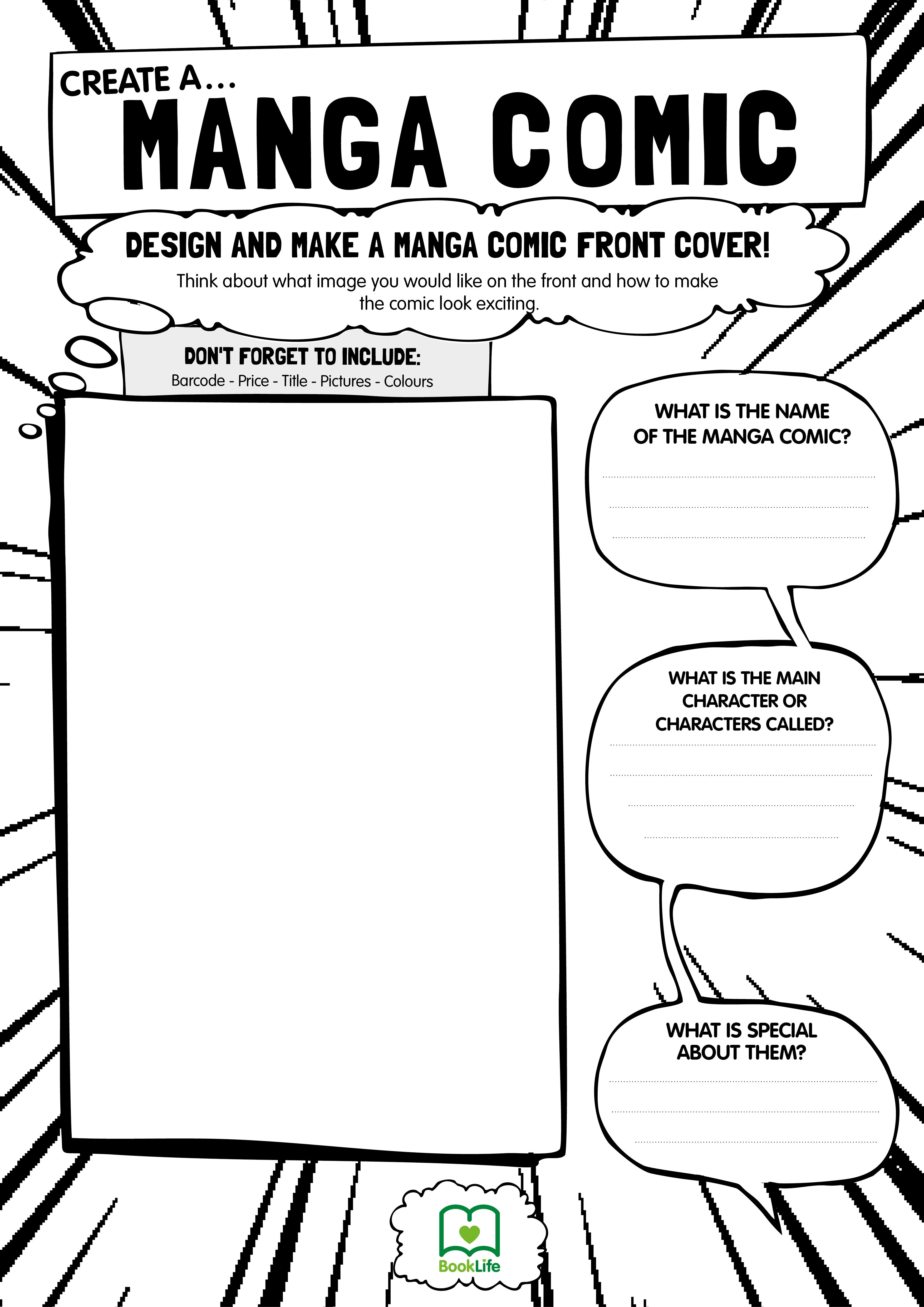Free Downloadable Manga Worksheet by BookLife