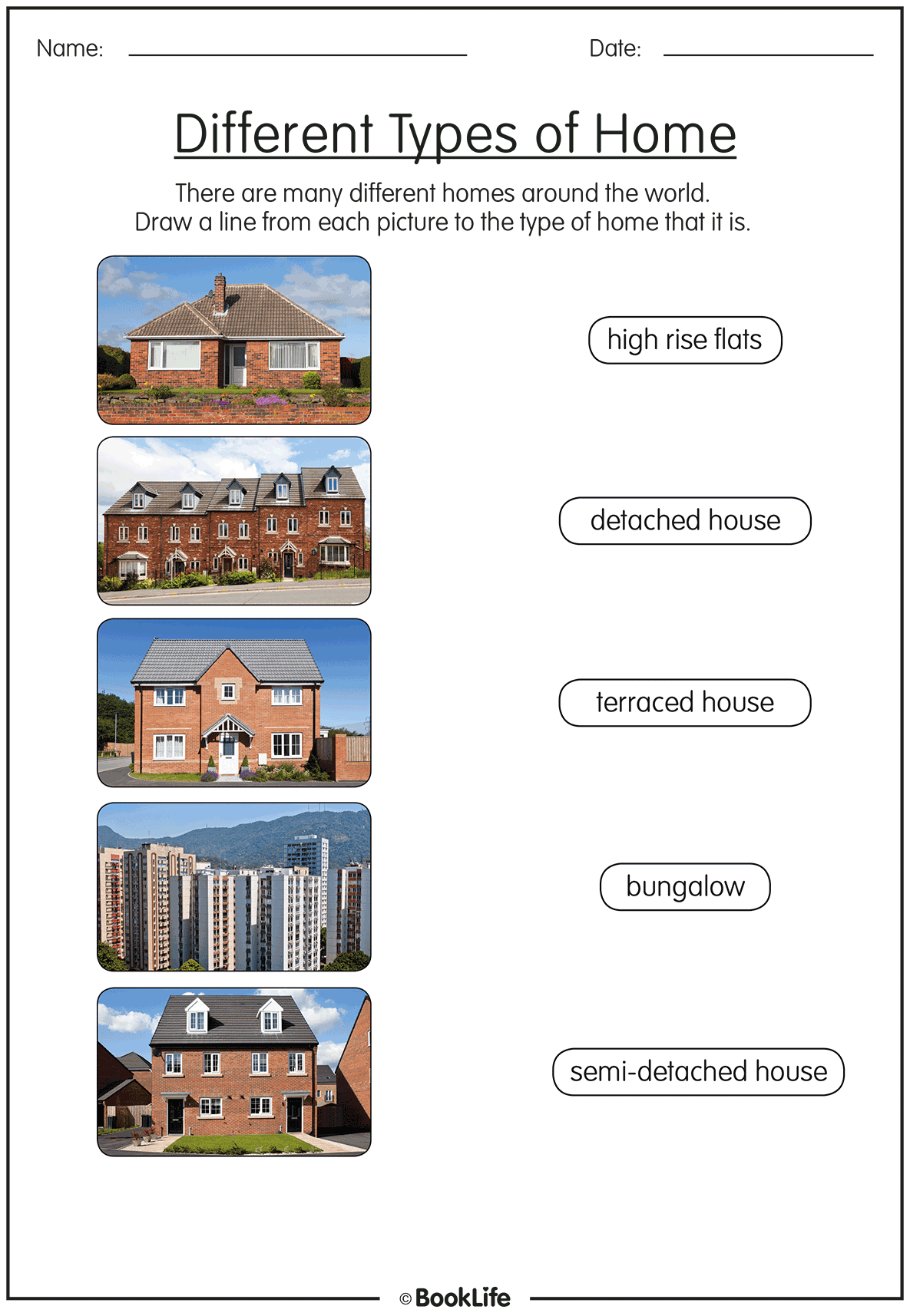 Different Types of Homes by BookLife