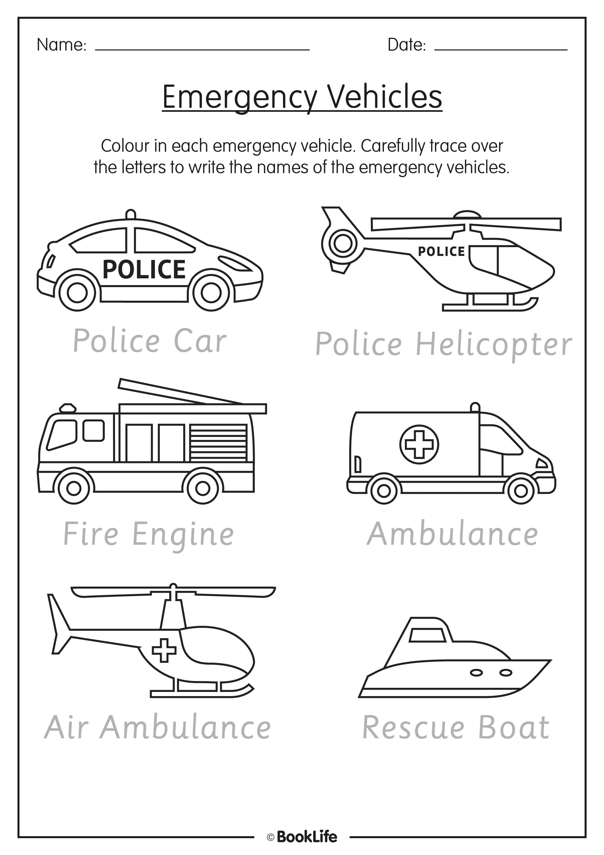 Emergency Vehicles by BookLife