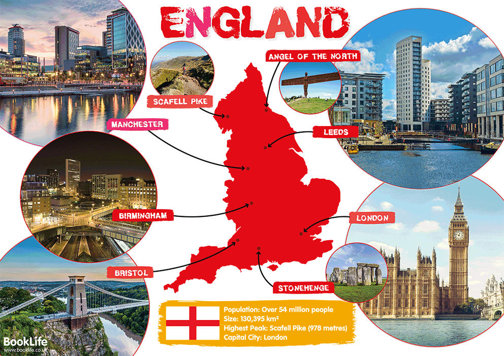 Map of England Poster by BookLife