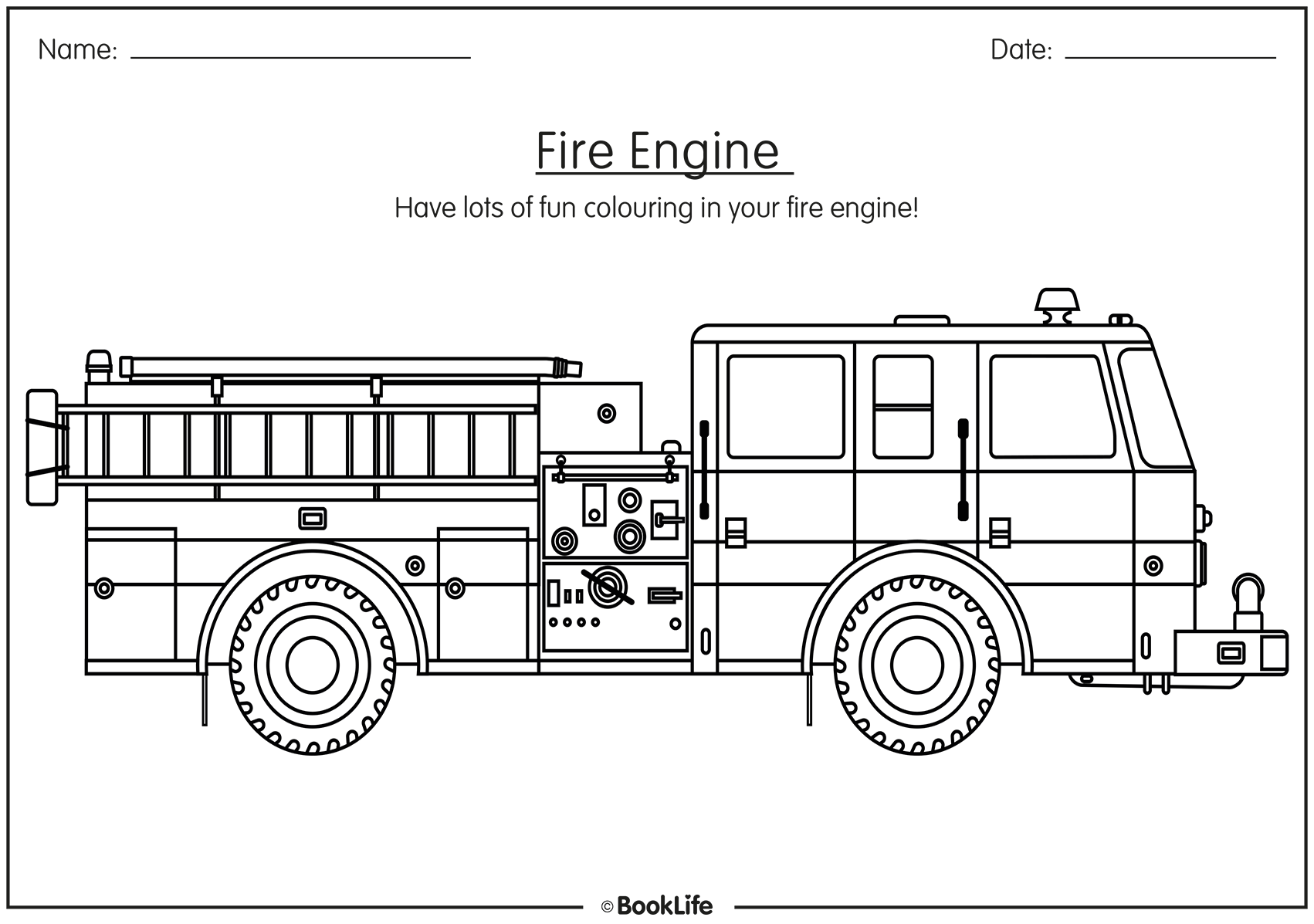 Colouring In Fire Engine by BookLife