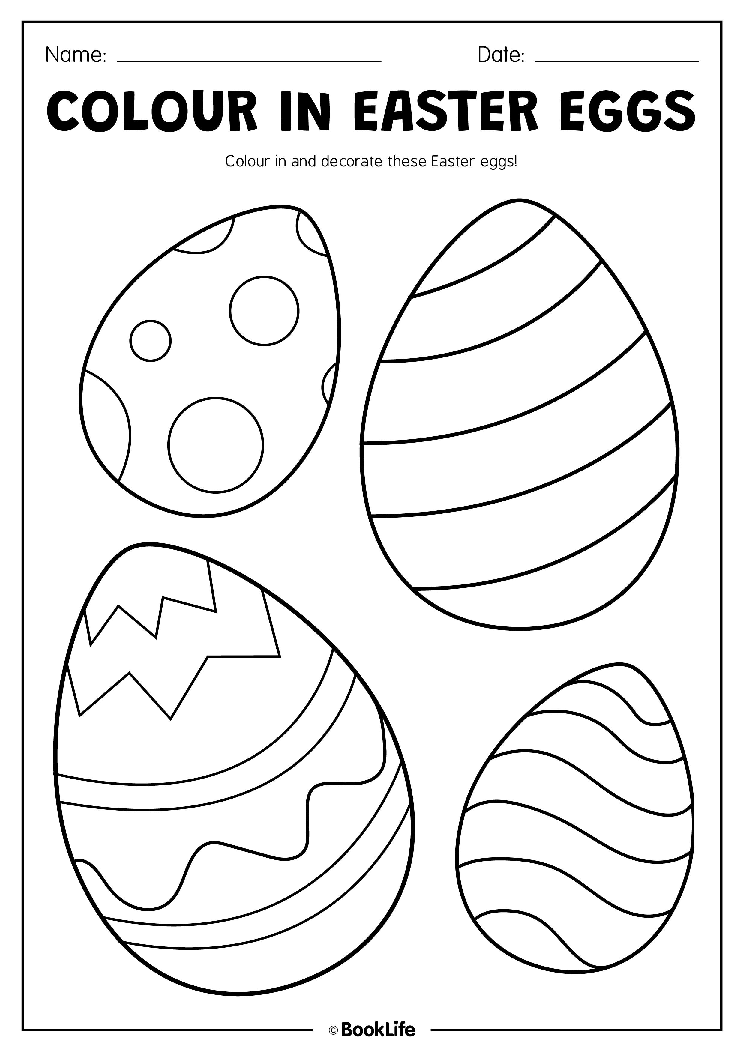 Colour in Easter Eggs