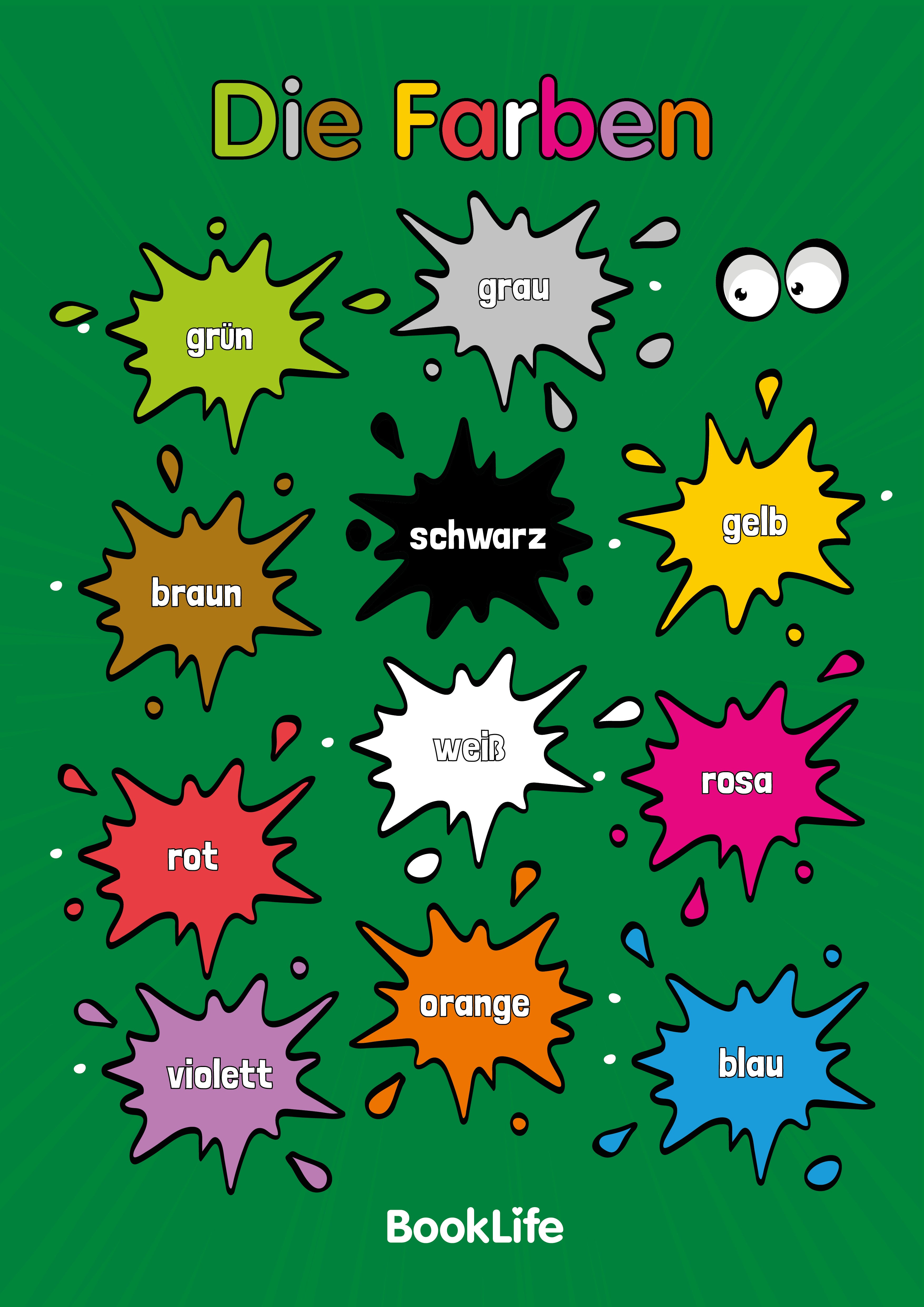 Colours In German Free German Colours Poster | BookLife